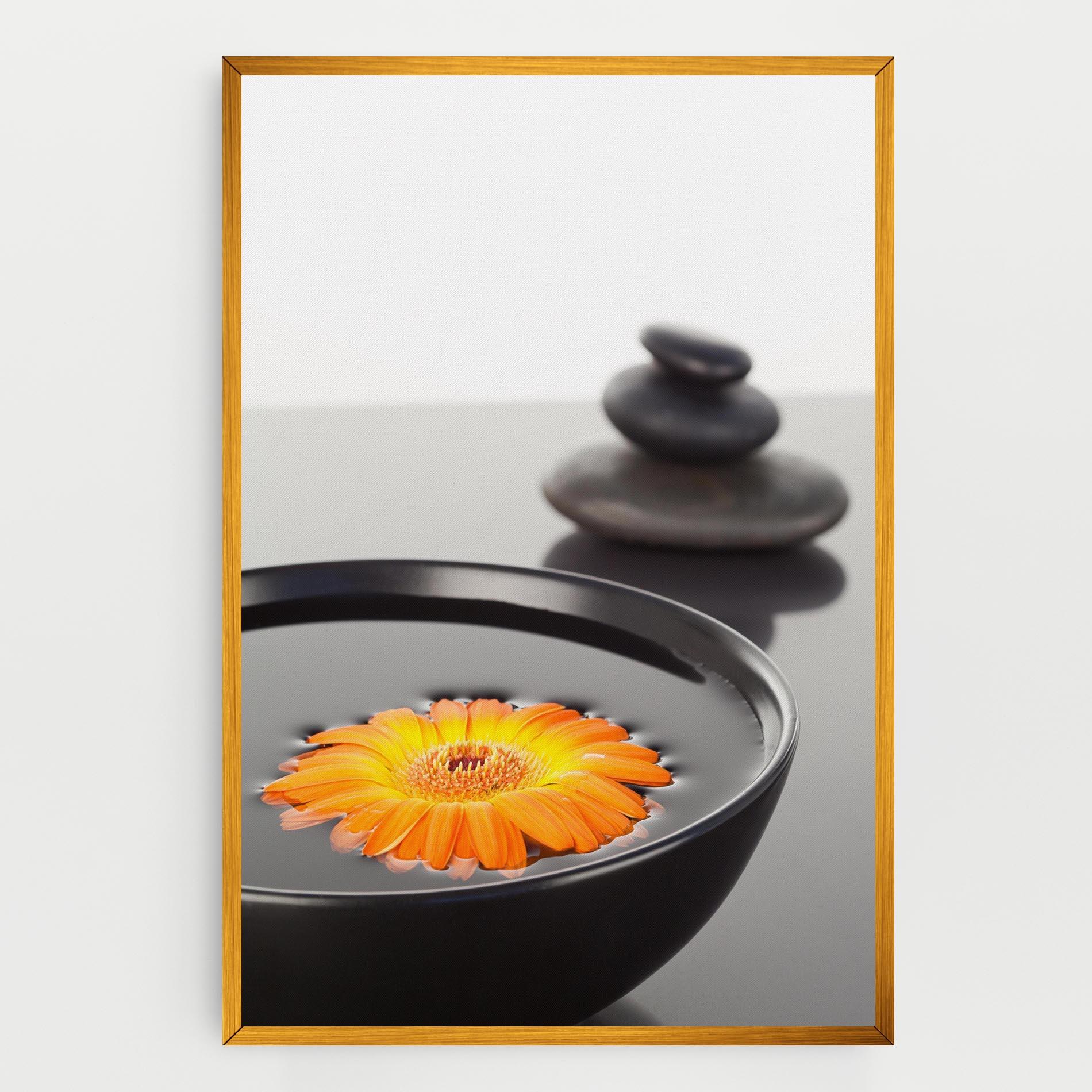 Vászonkép Stone Orange Flower mockup 0