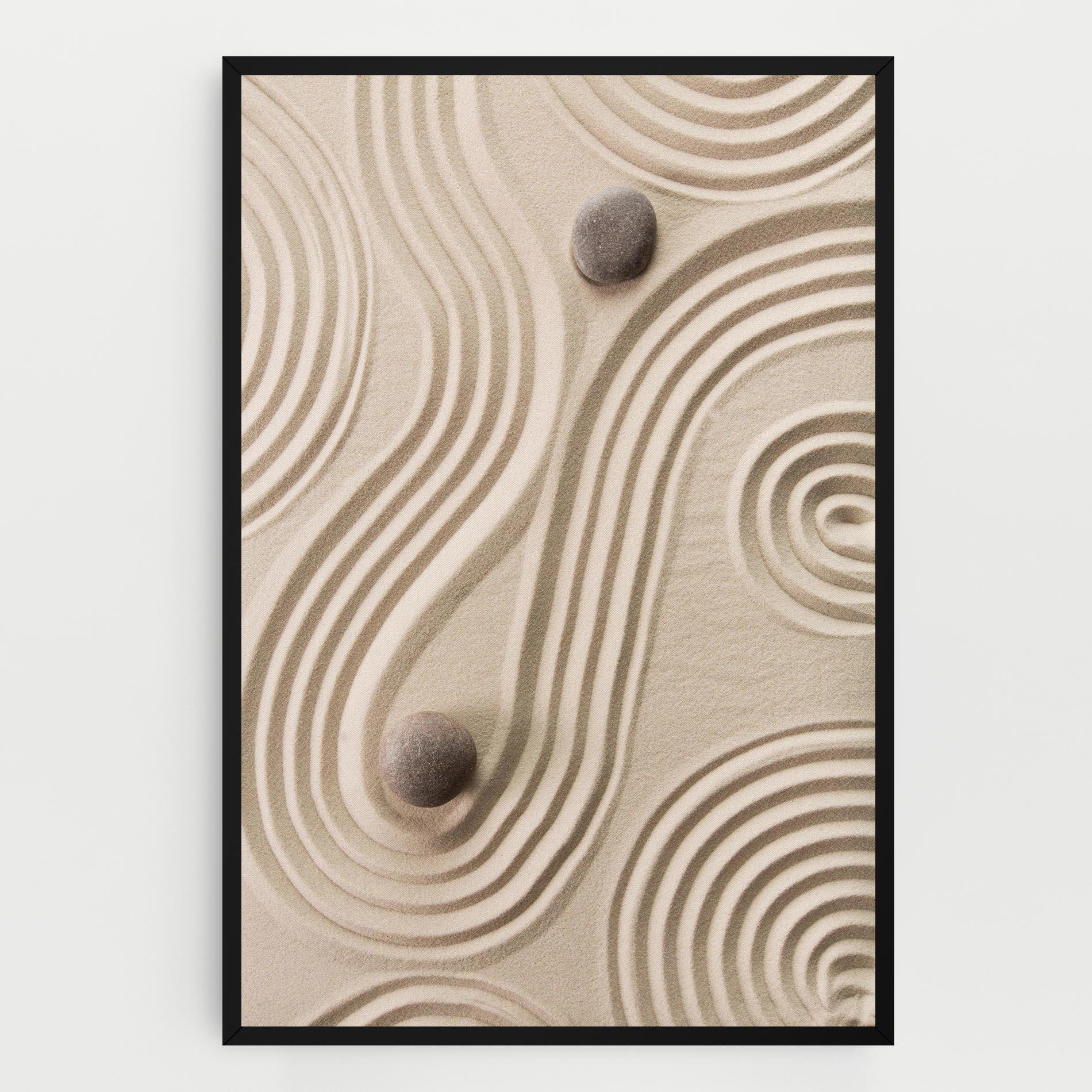 Vászonkép Cream Zen Stones mockup 0