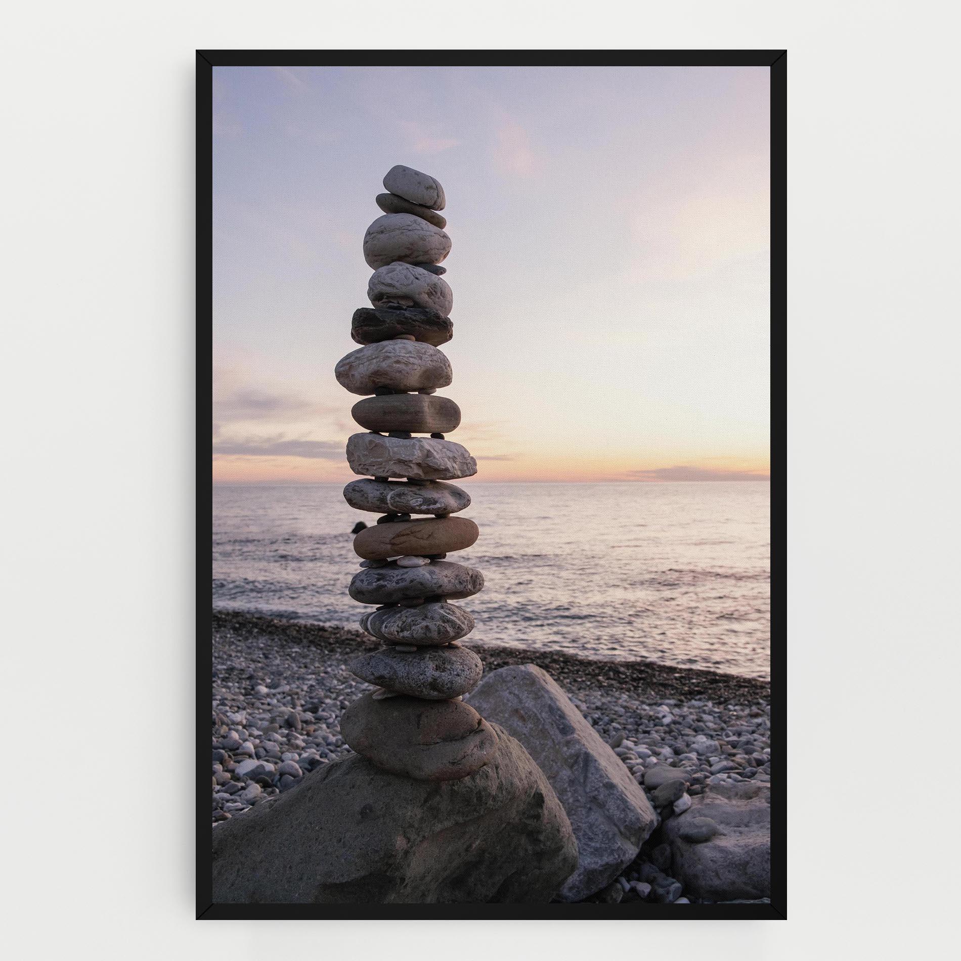 Vászonkép Pebbles Seaside mockup 0
