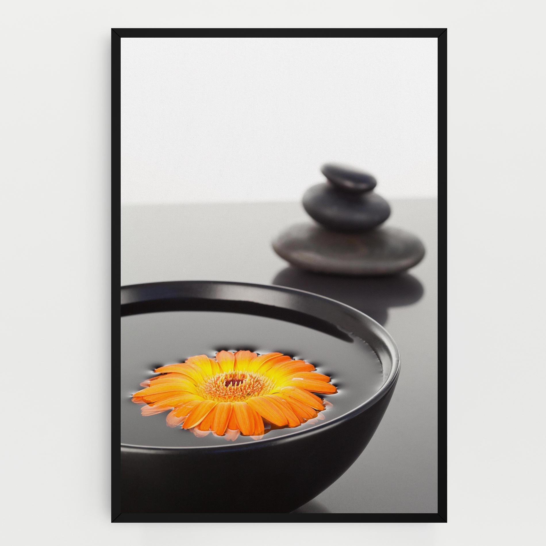 Vászonkép Stone Orange Flower mockup 0