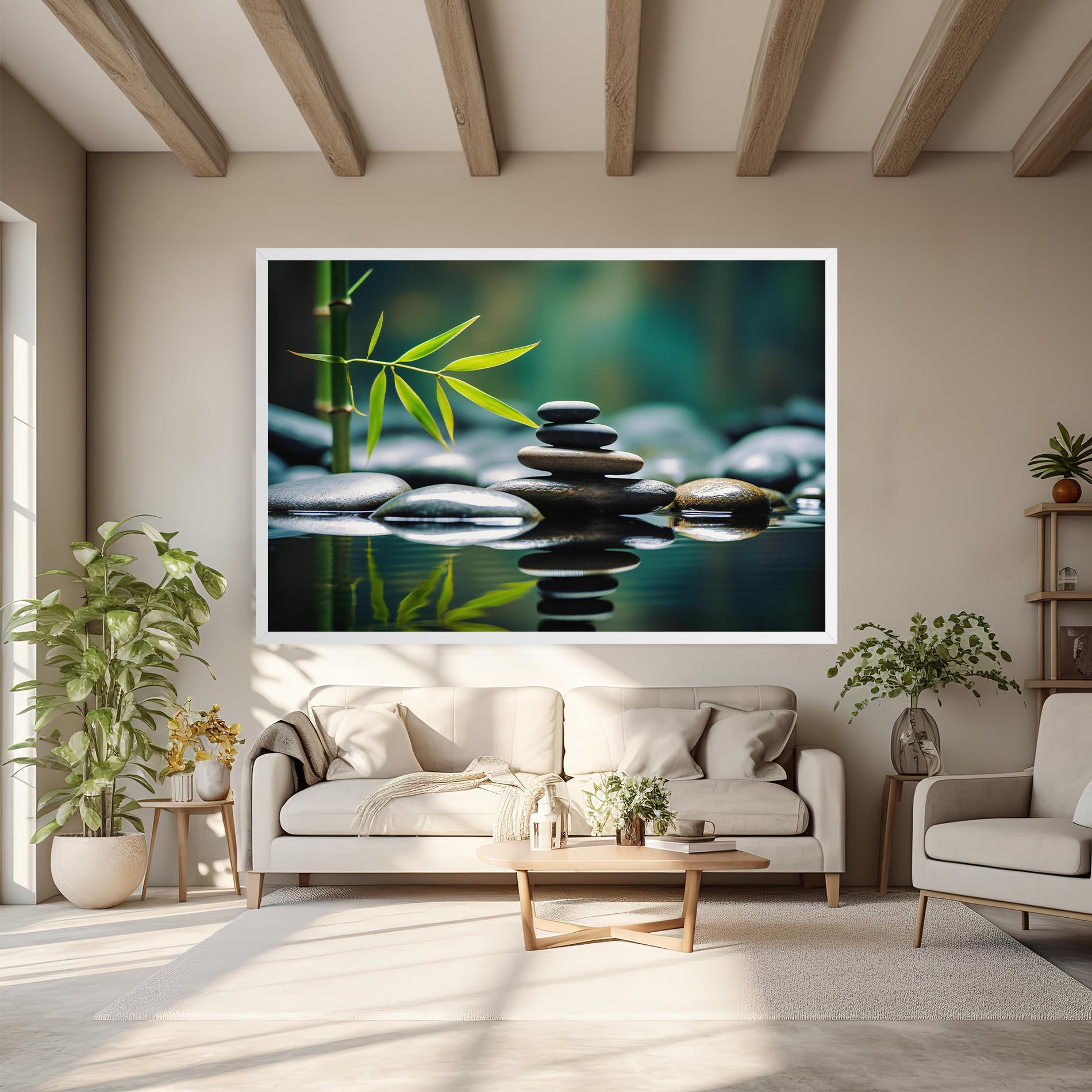 Vászonkép Bamboo Stones mockup 6