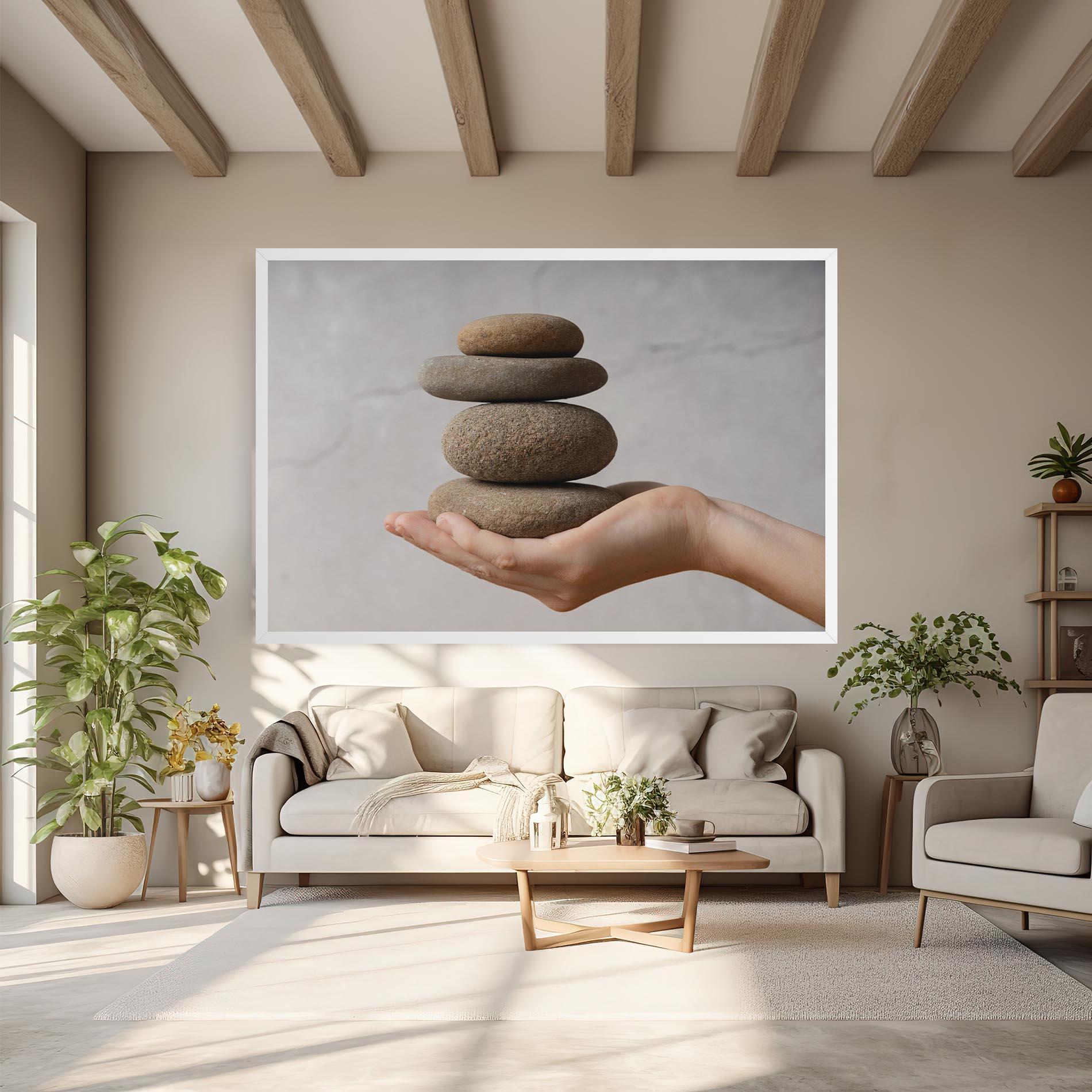 Vászonkép Stones Meditation mockup 6