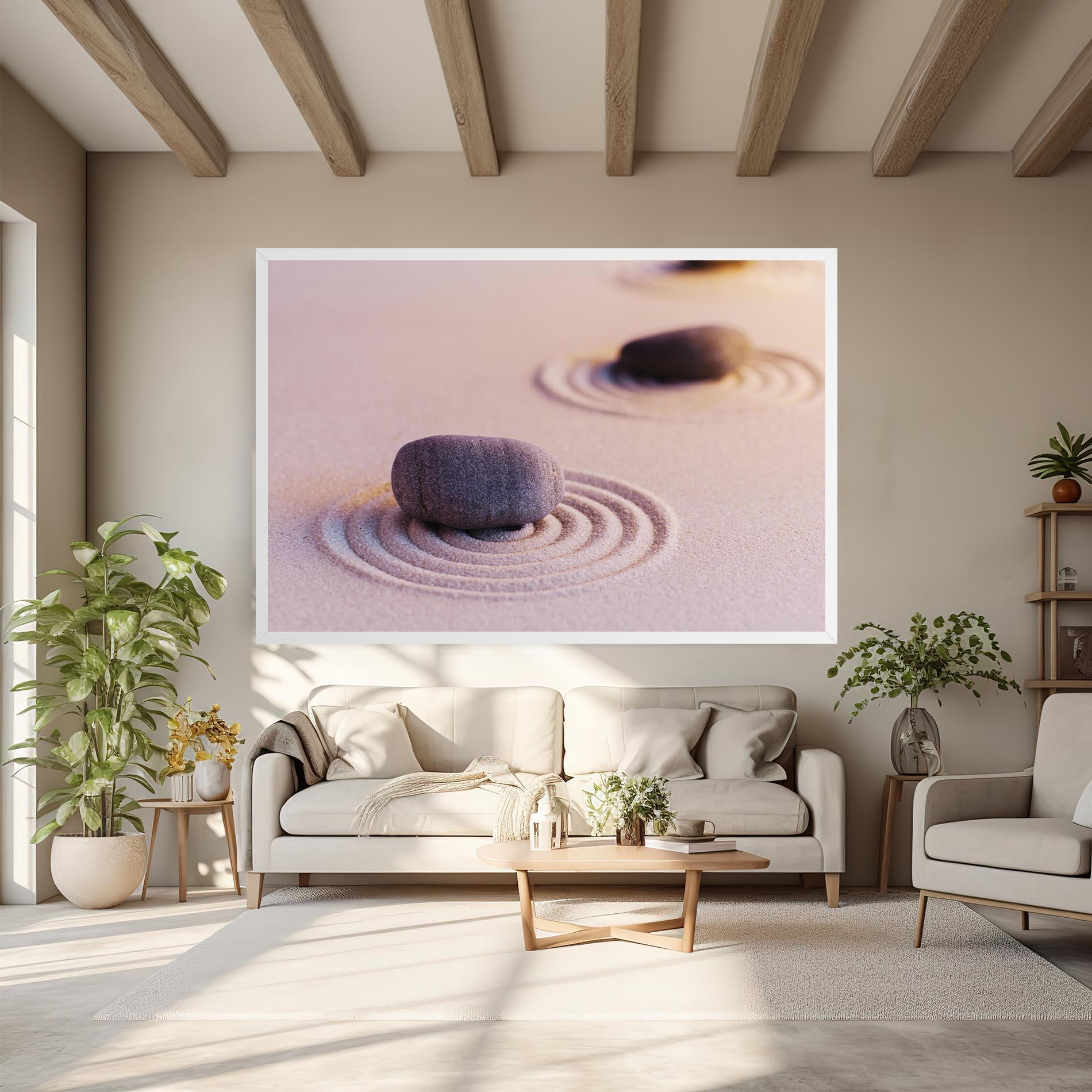 Vászonkép Zen Garden Stones mockup 6
