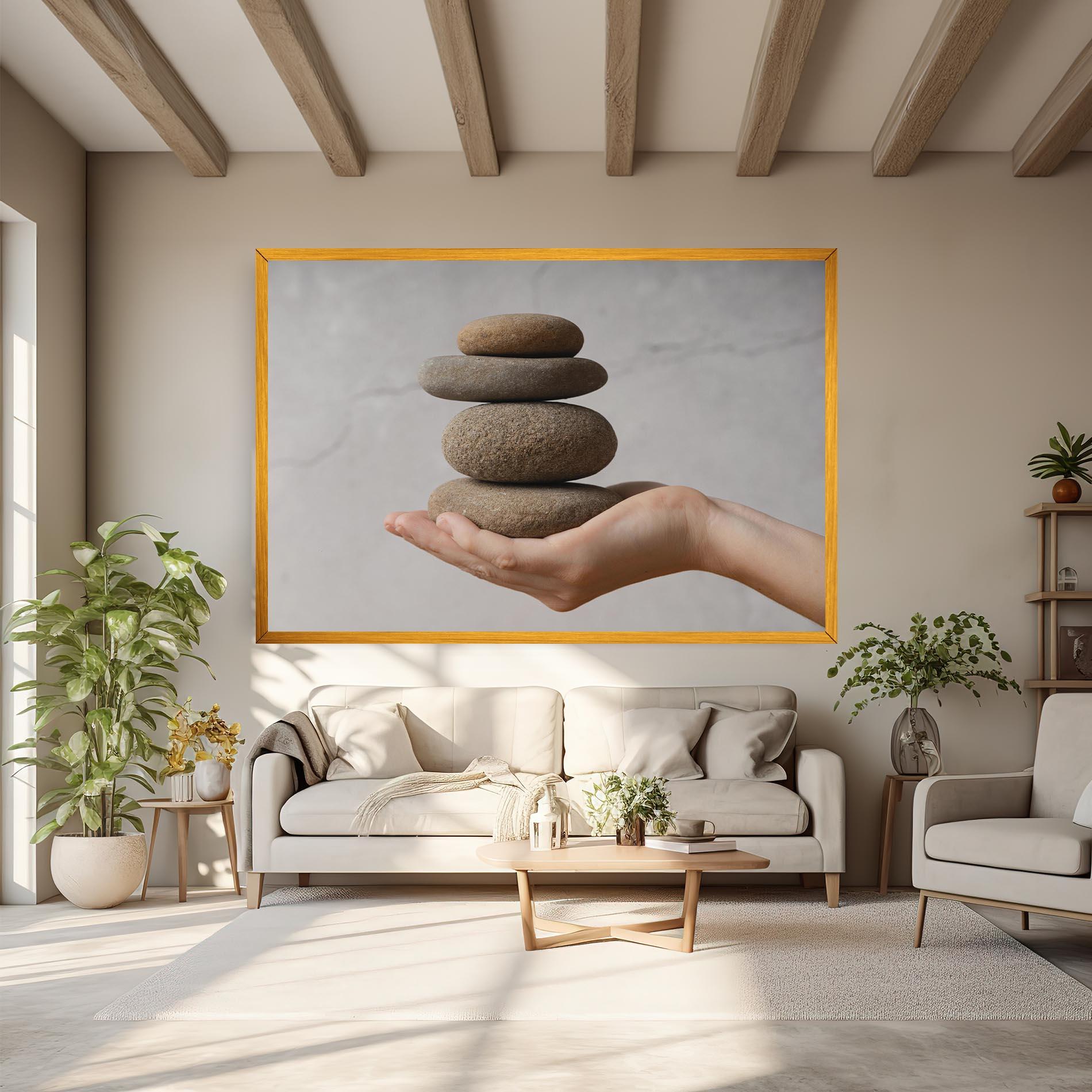 Vászonkép Stones Meditation mockup 6