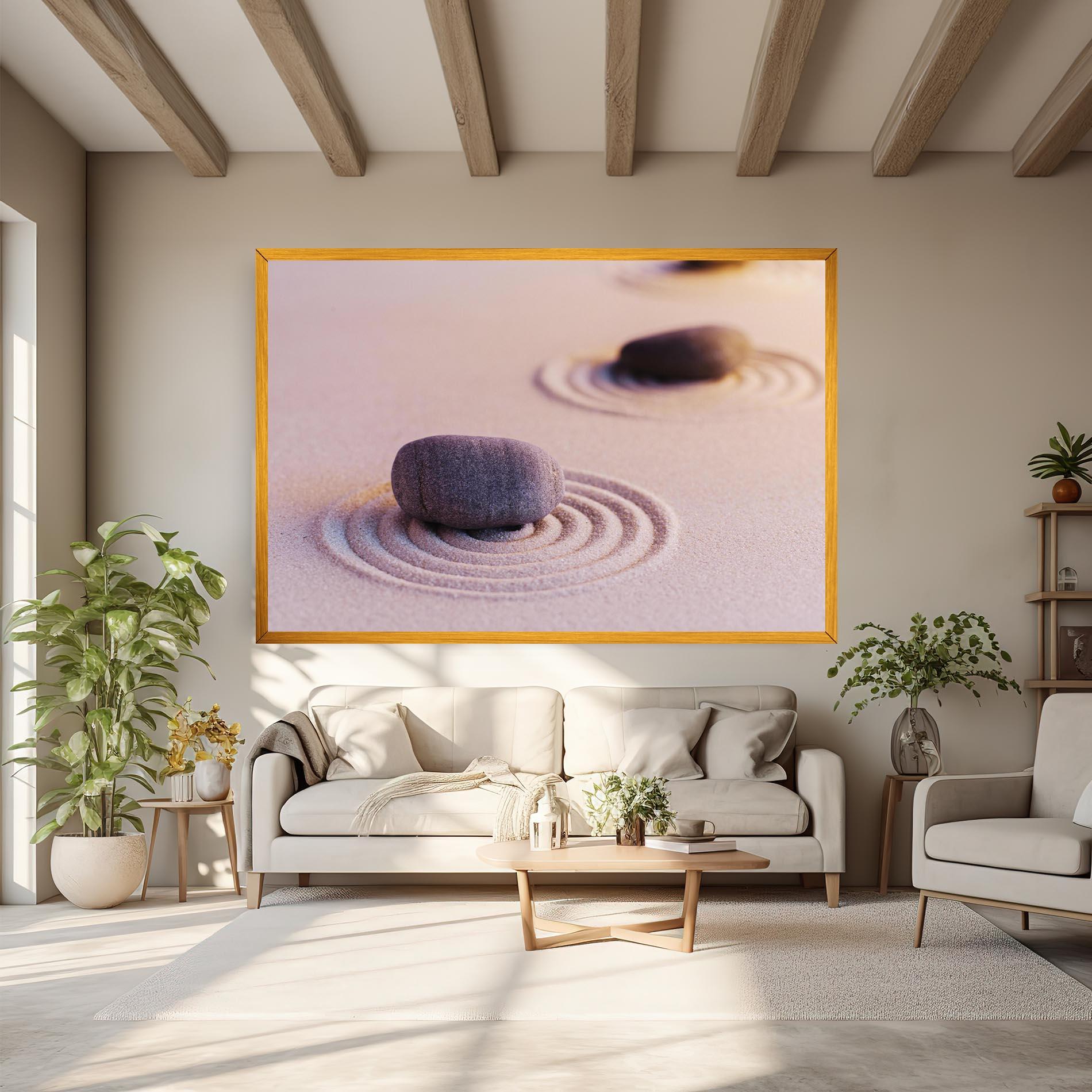 Vászonkép Zen Garden Stones mockup 6