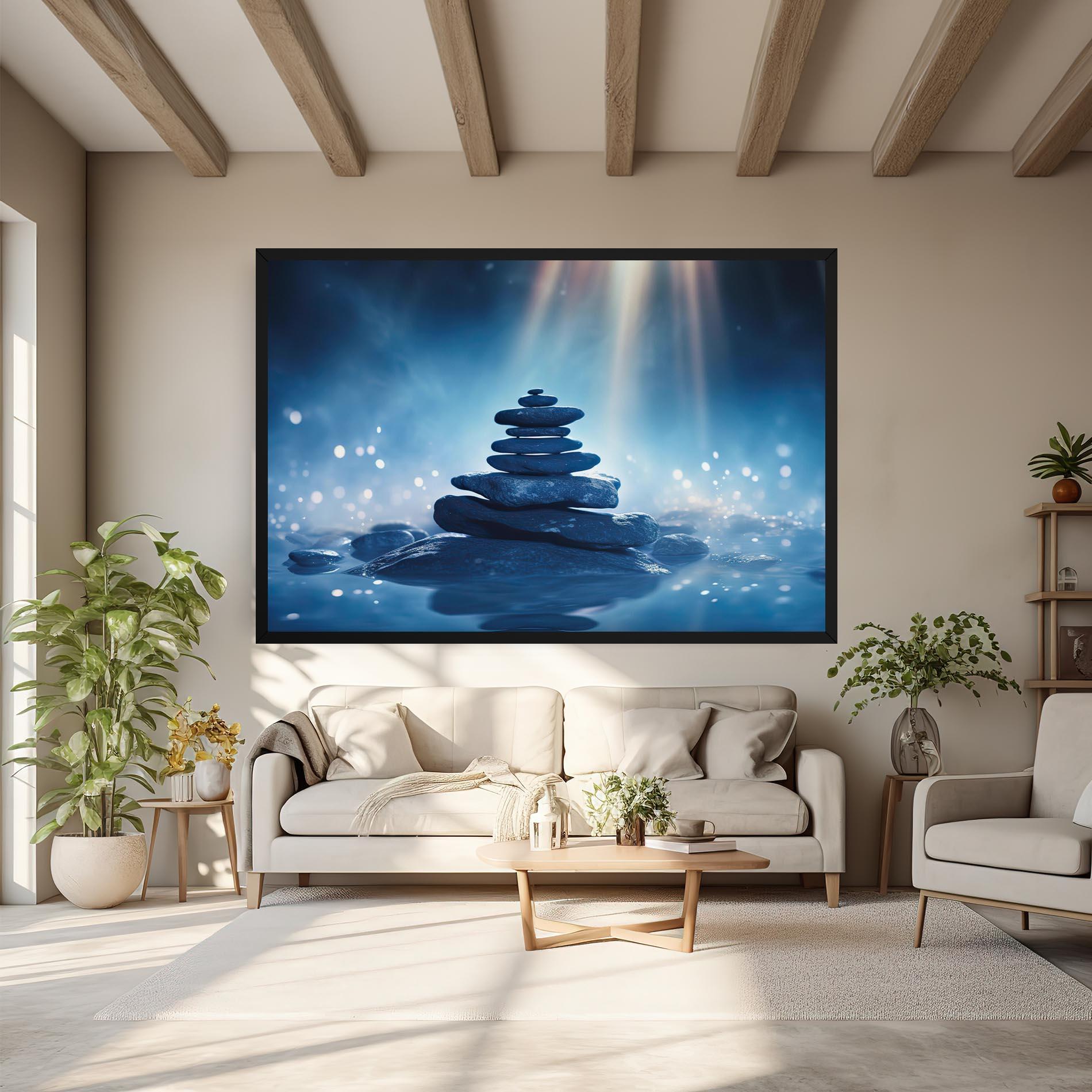 Vászonkép Blue Light Stone mockup 6