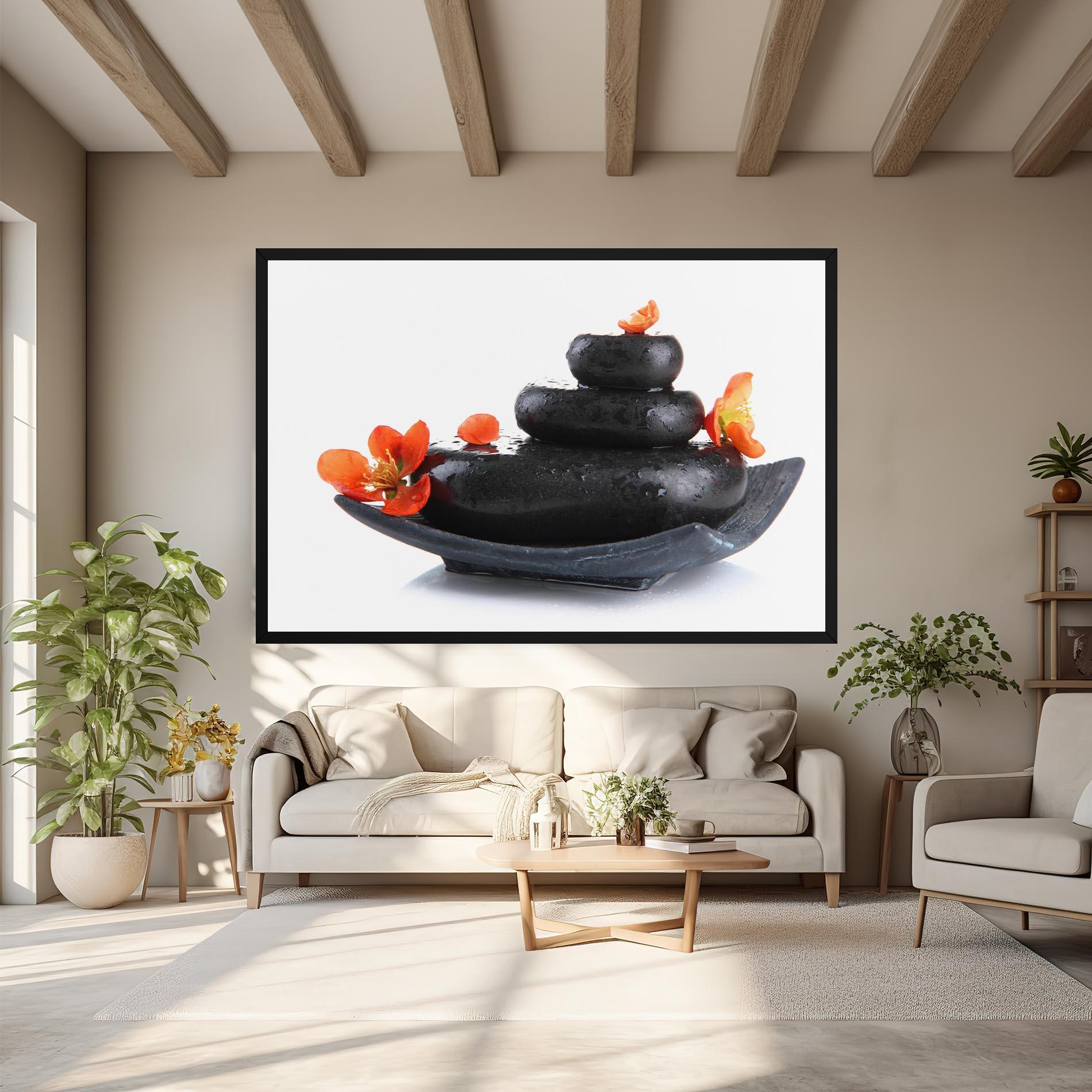 Vászonkép Spa Stones Flowers mockup 6