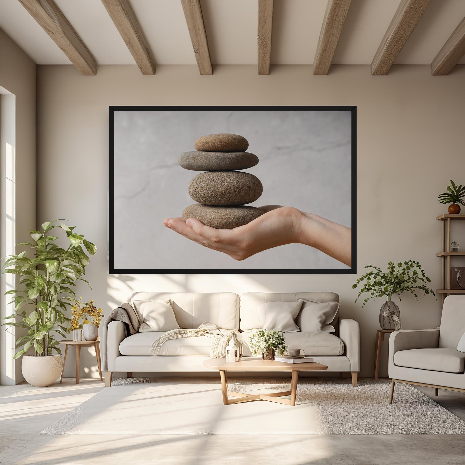 Vászonkép Stones Meditation mockup 6