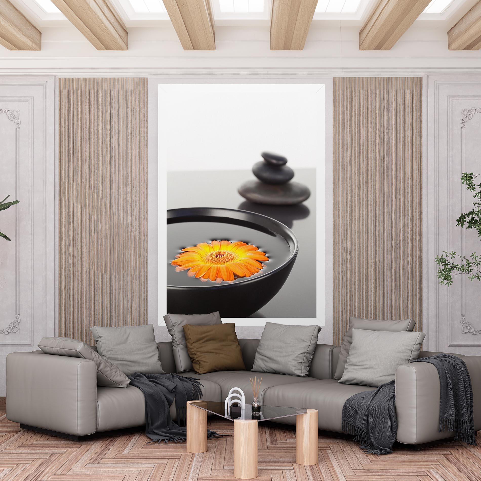 Vászonkép Stone Orange Flower mockup 6