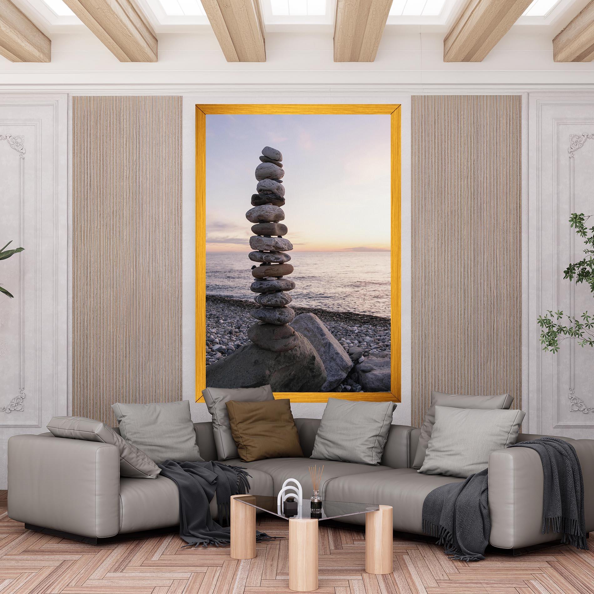 Vászonkép Pebbles Seaside mockup 6