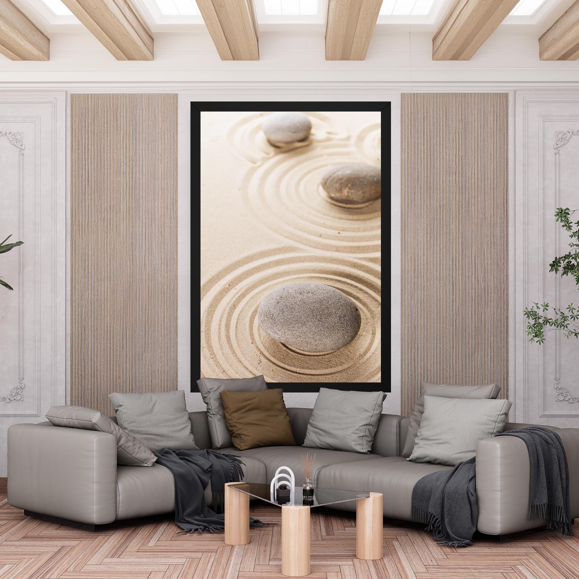 Vászonkép Meditation Cream Stone mockup 6