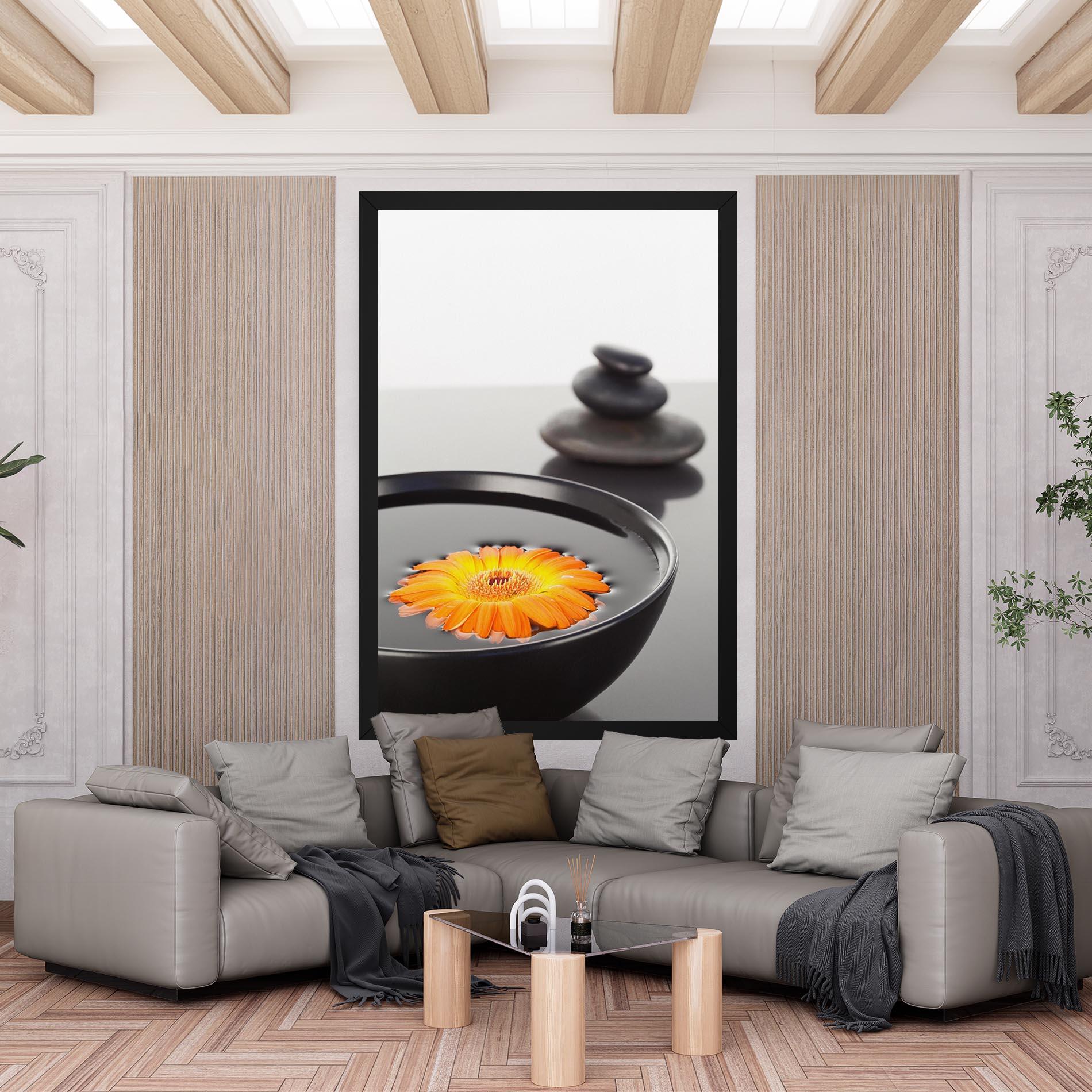 Vászonkép Stone Orange Flower mockup 6