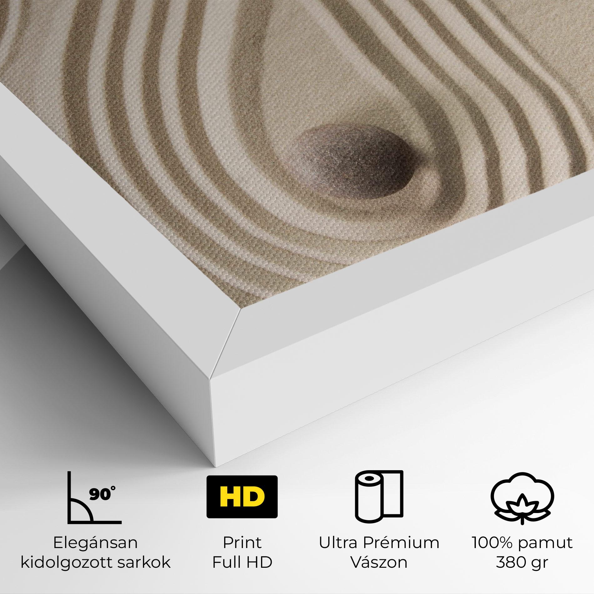 Vászonkép Cream Zen Stones mockup 4