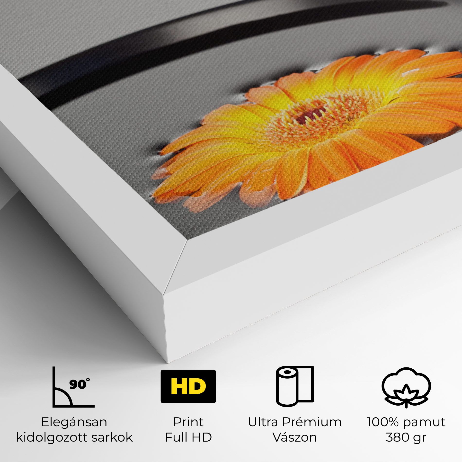 Stone Orange Flower mockup 4