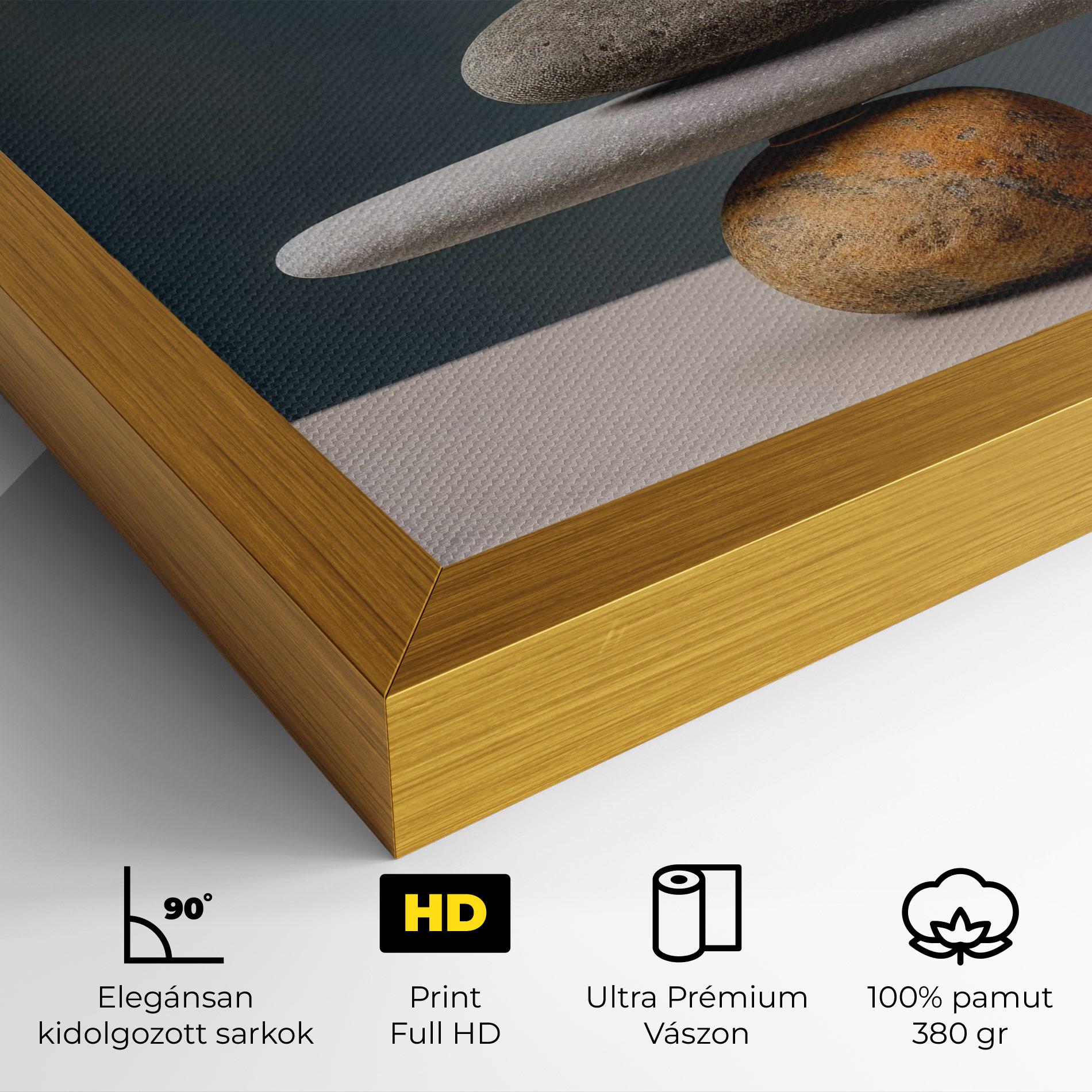Vászonkép Balance Pebbles Pyramid mockup 4