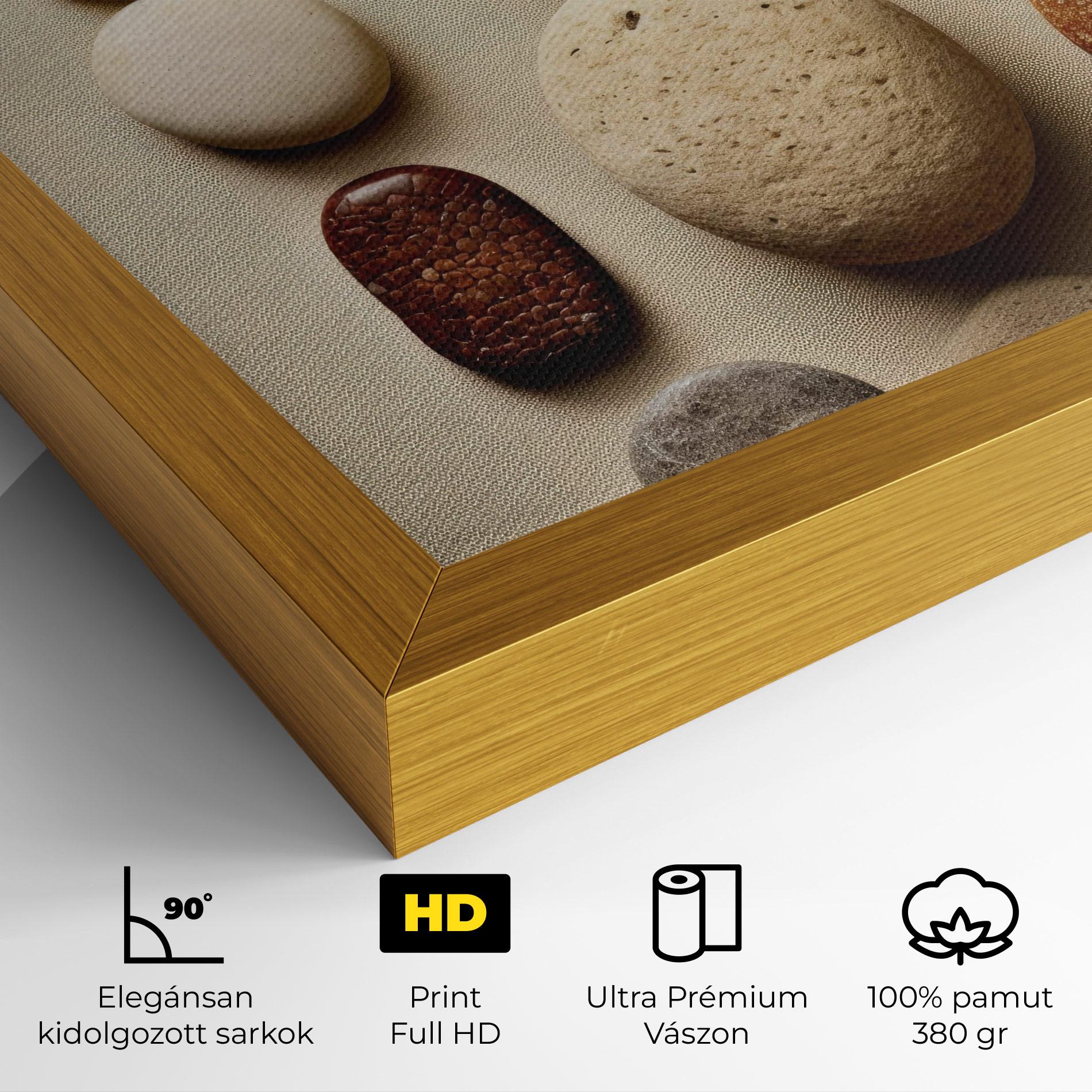 Vászonkép Massage Stones Sand mockup 4