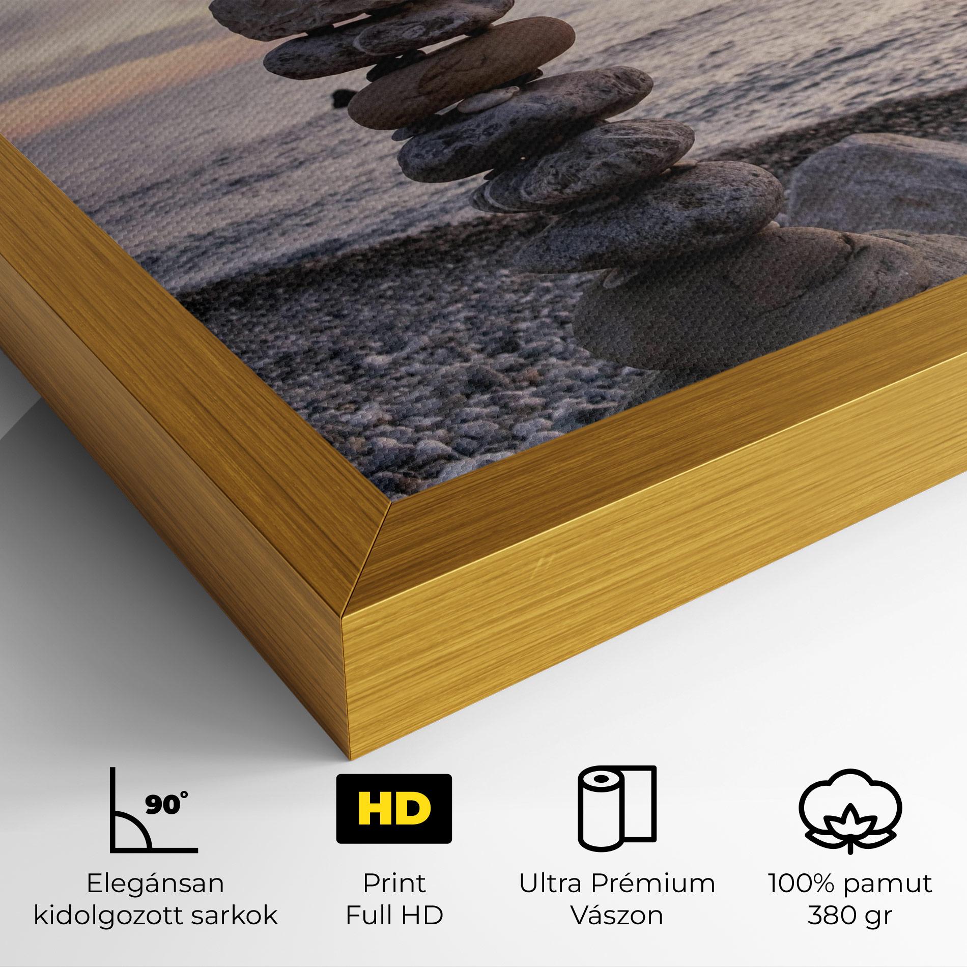 Vászonkép Pebbles Seaside mockup 4