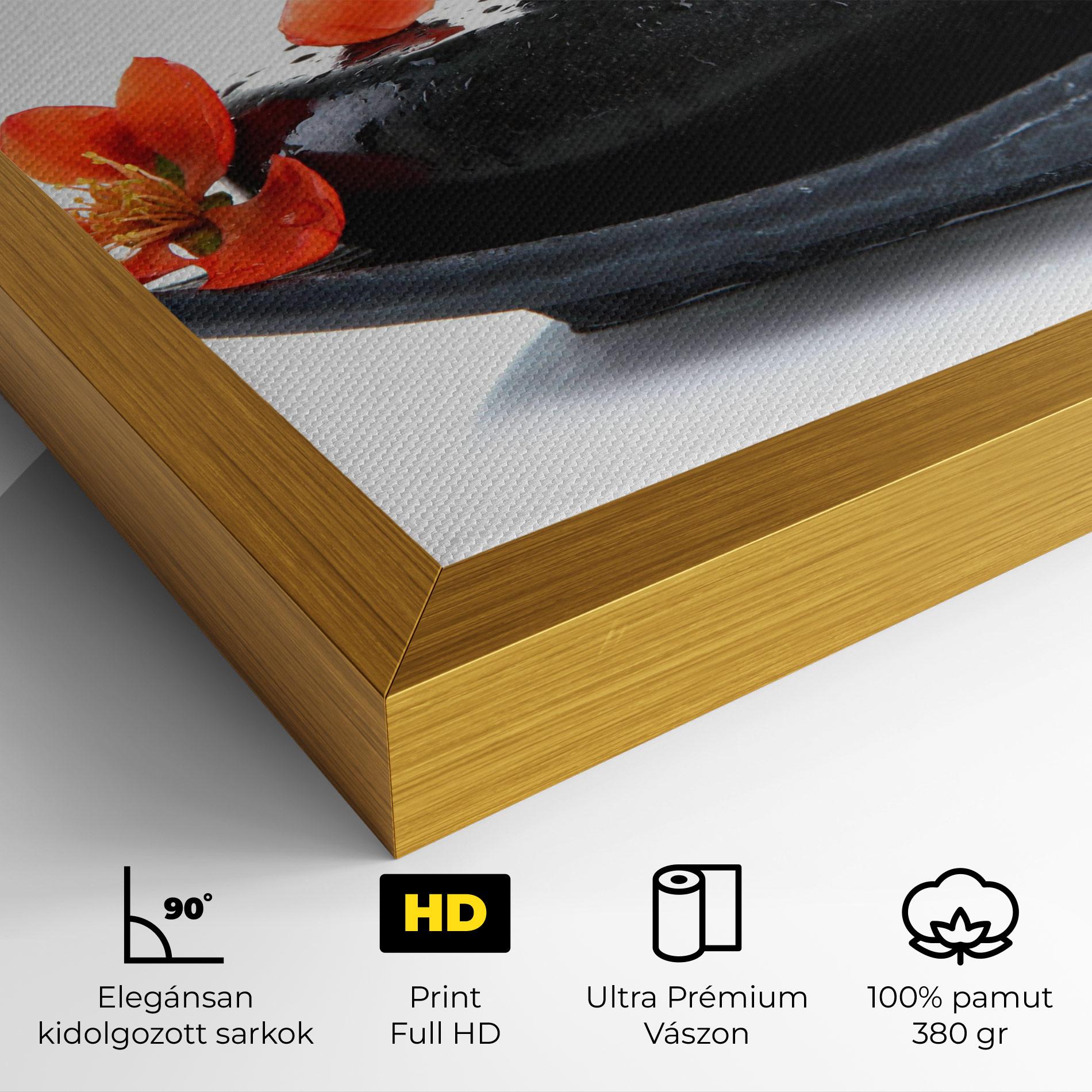 Vászonkép Spa Stones Flowers mockup 4