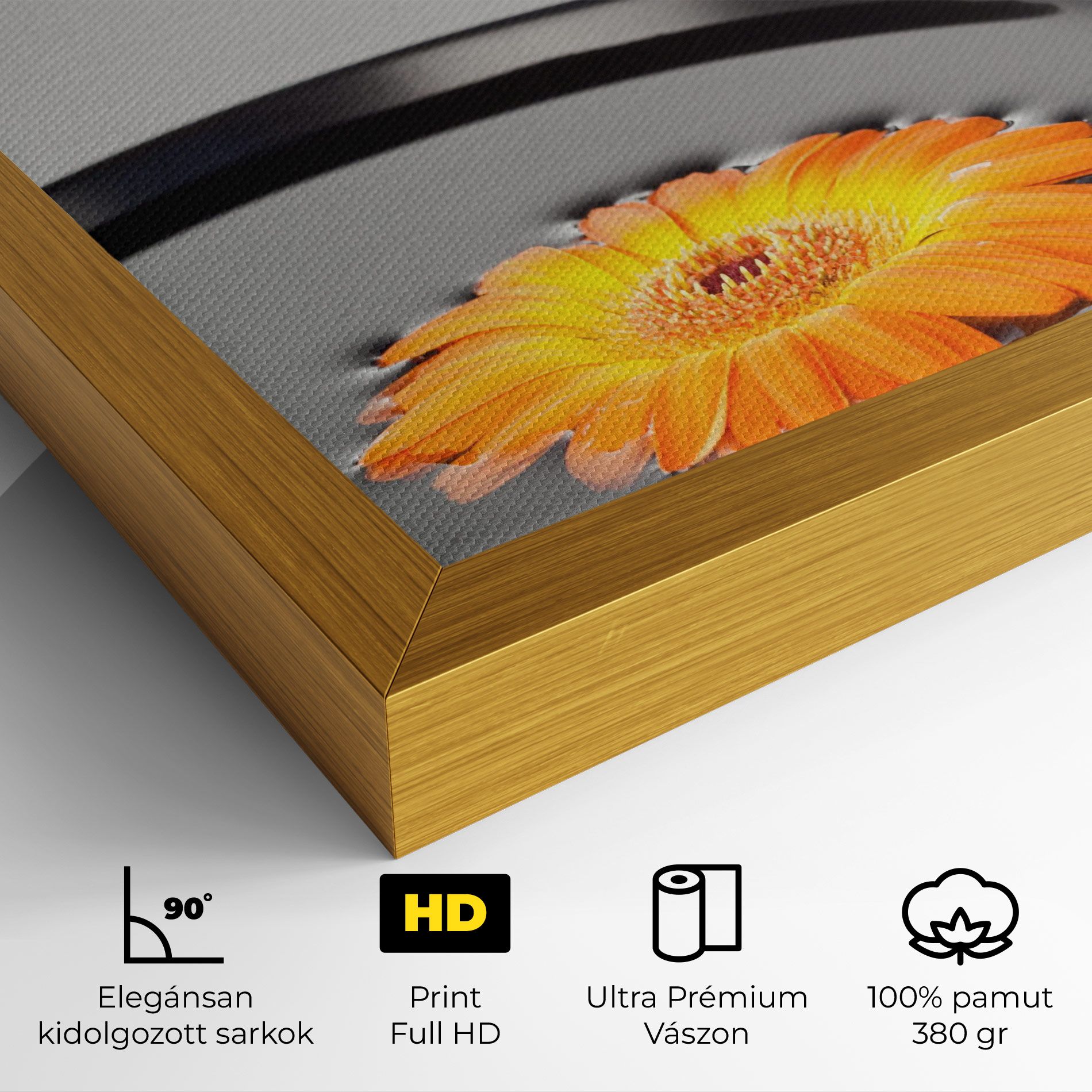 Stone Orange Flower mockup 4