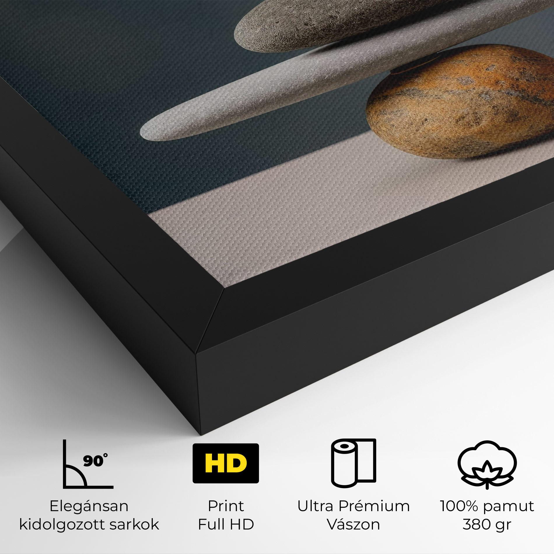 Vászonkép Balance Pebbles Pyramid mockup 4