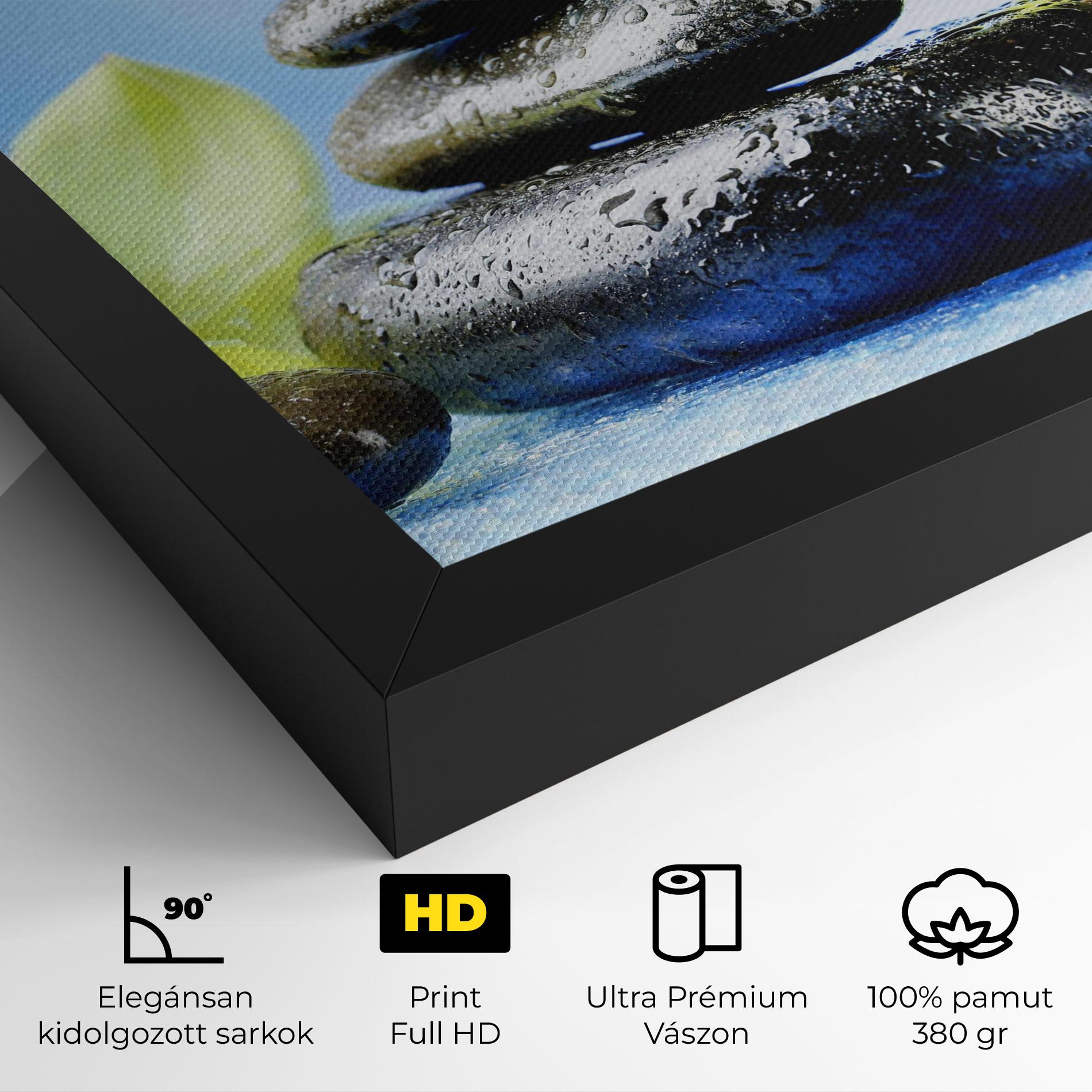 Vászonkép Blooming Orchid Stone mockup 4