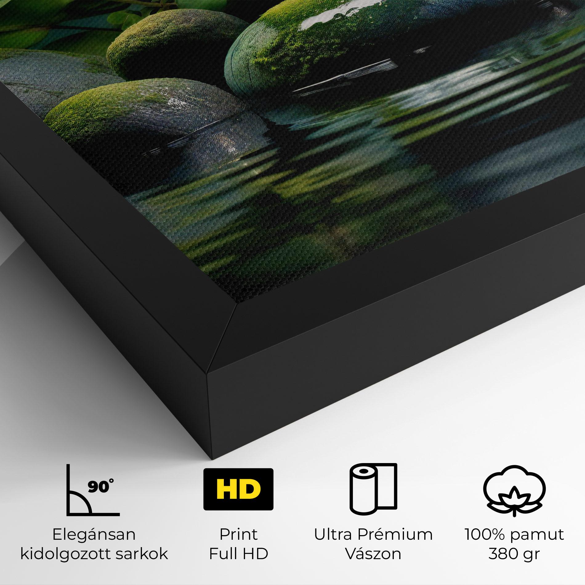 Vászonkép Green Stone Nature mockup 4