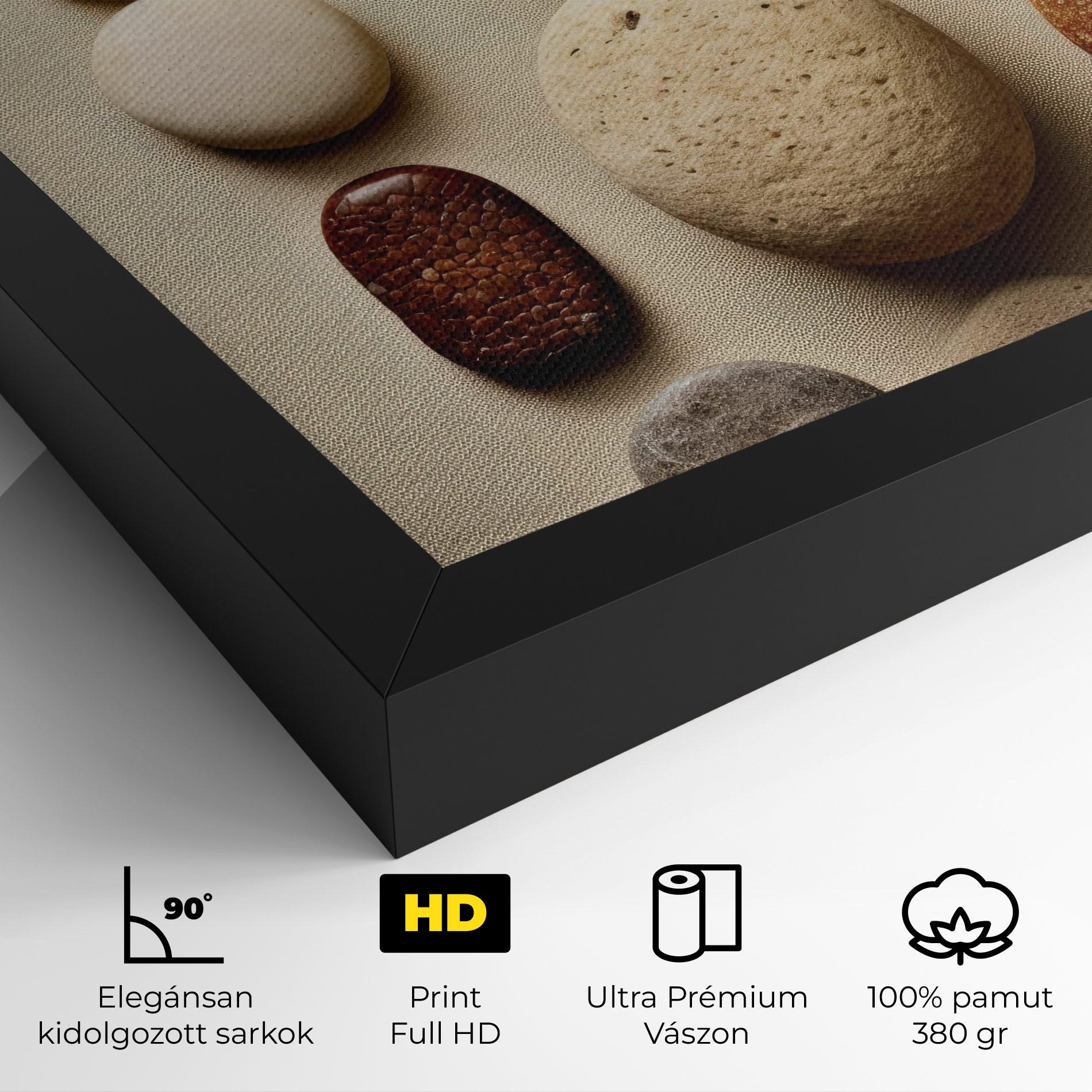 Vászonkép Massage Stones Sand mockup 4