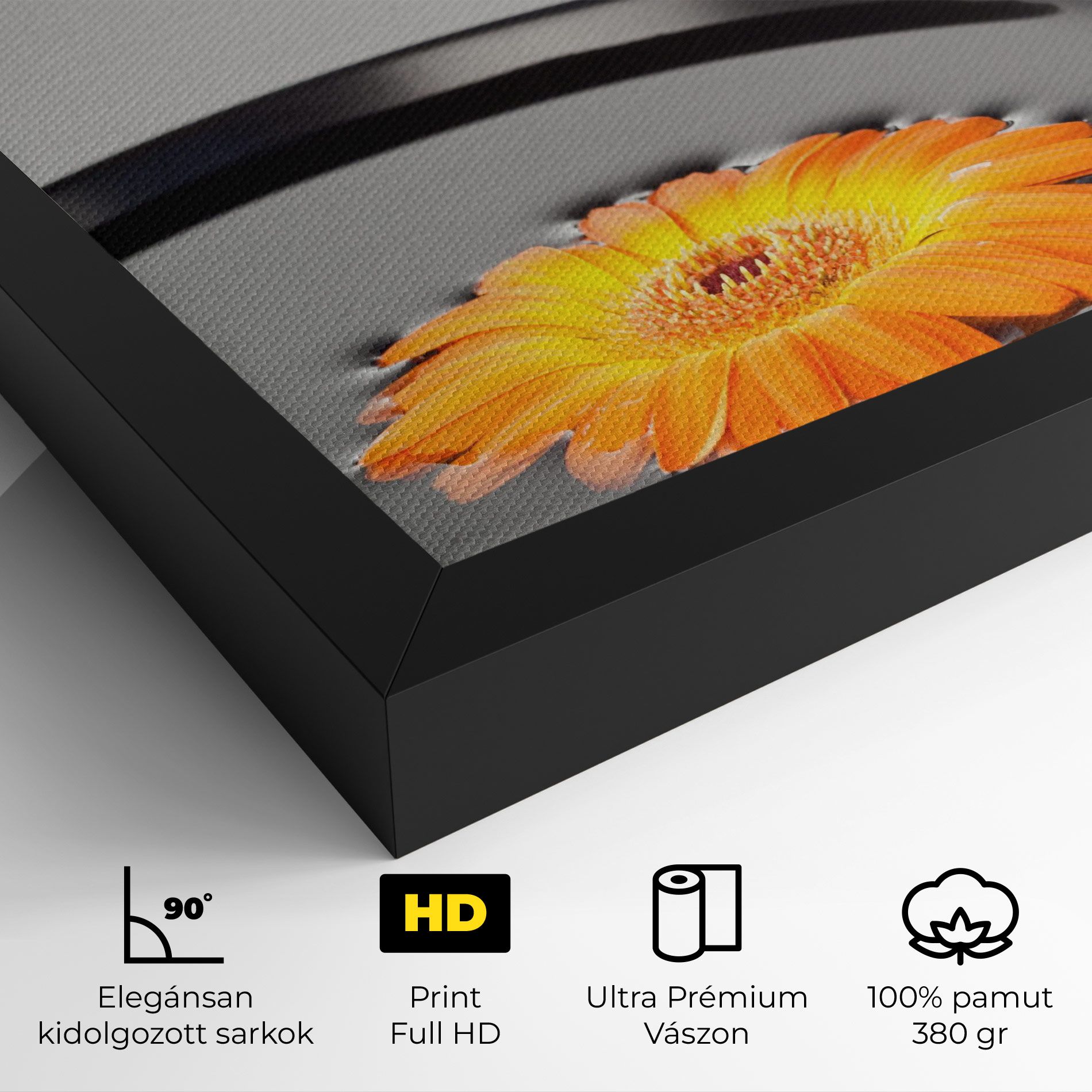 Stone Orange Flower mockup 4
