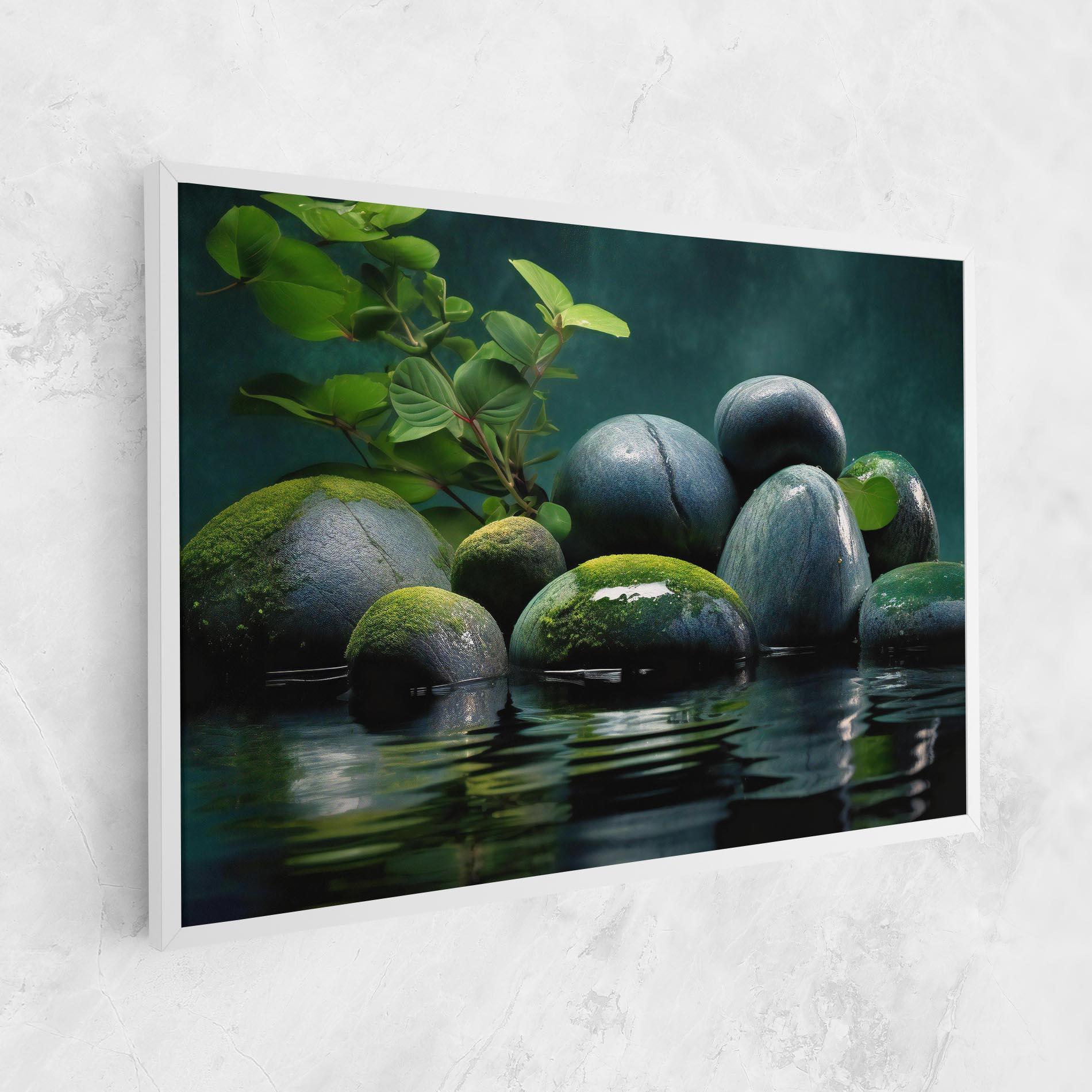 Vászonkép Green Stone Nature mockup 1