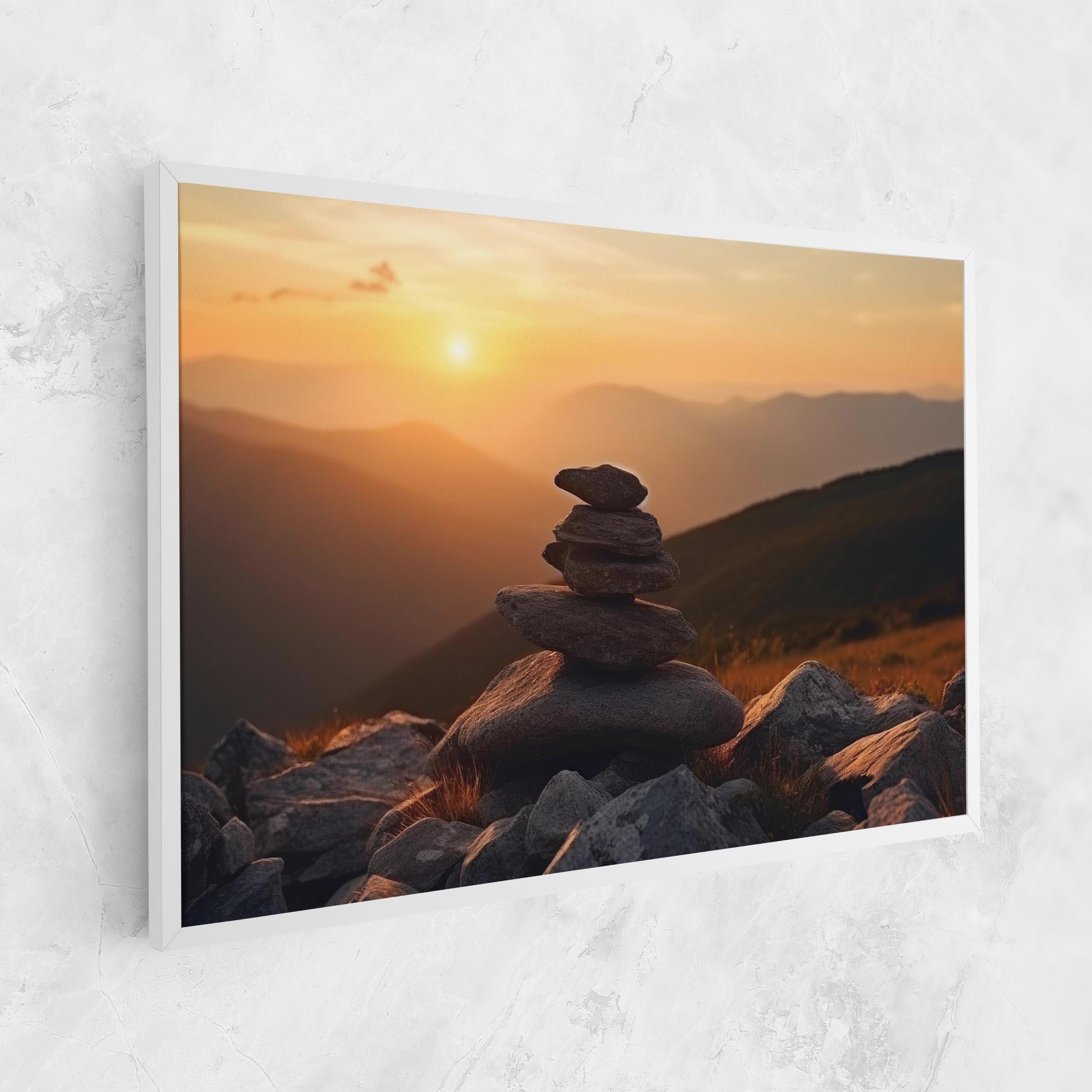 Vászonkép Nature Sunset Stones mockup 1