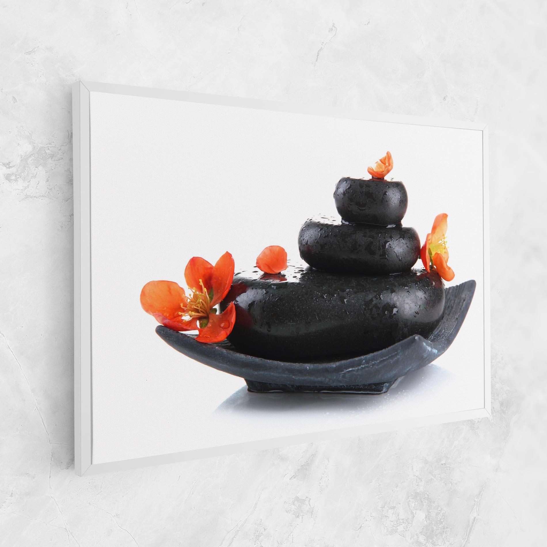 Vászonkép Spa Stones Flowers mockup 1