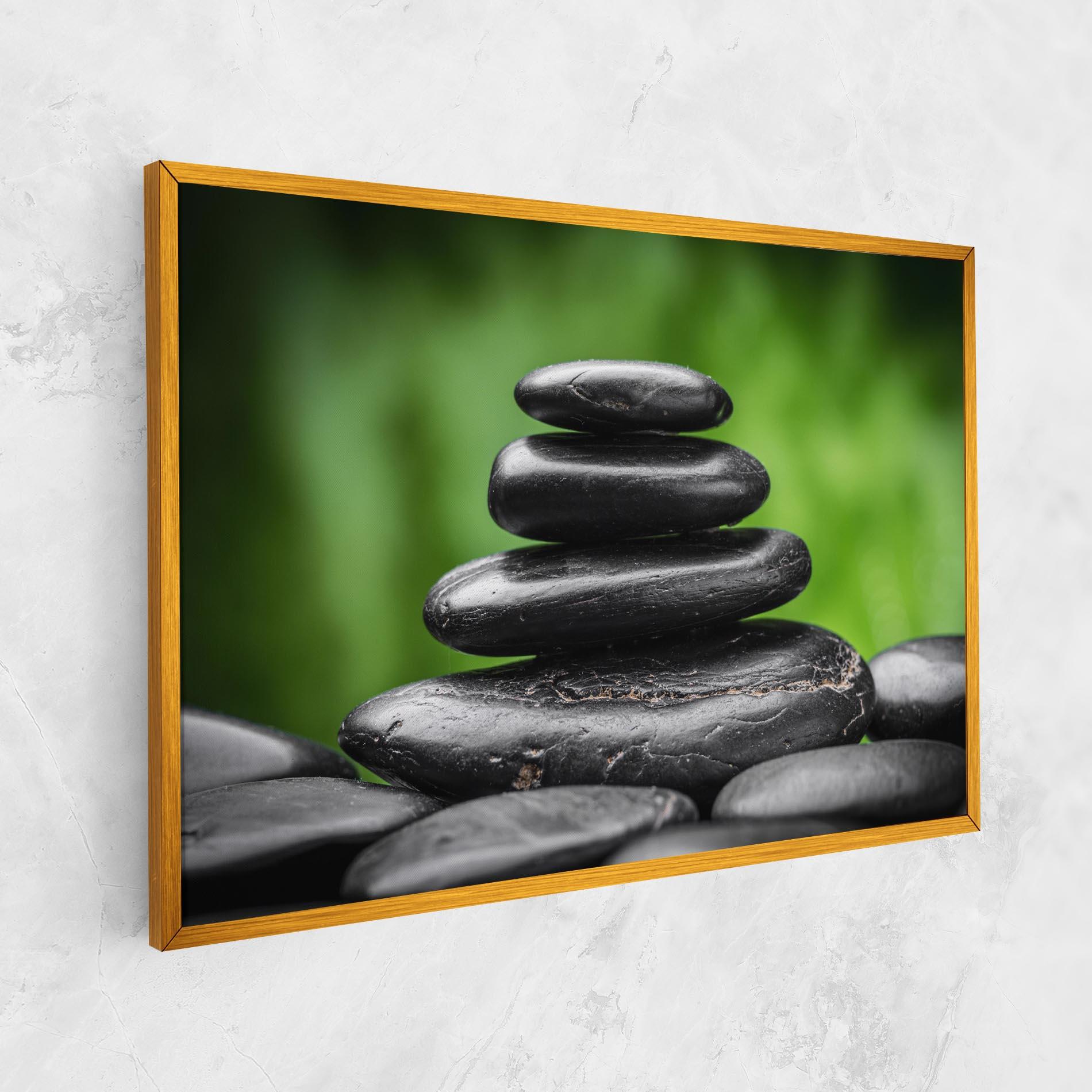 Vászonkép Black Stone Meditation mockup 1