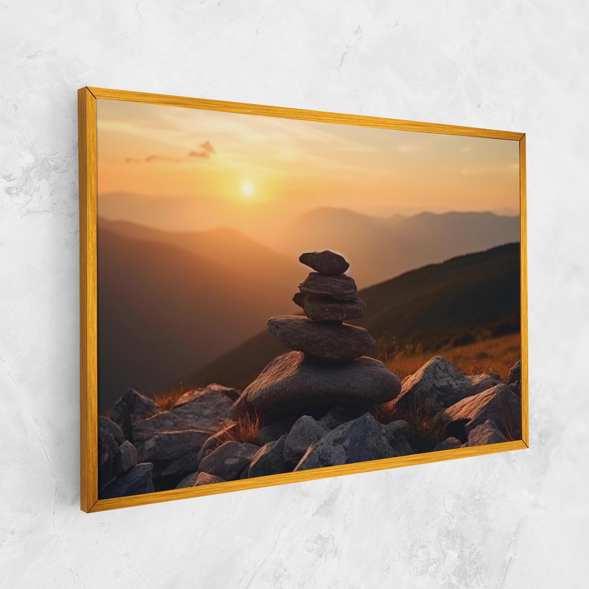 Vászonkép Nature Sunset Stones mockup 1