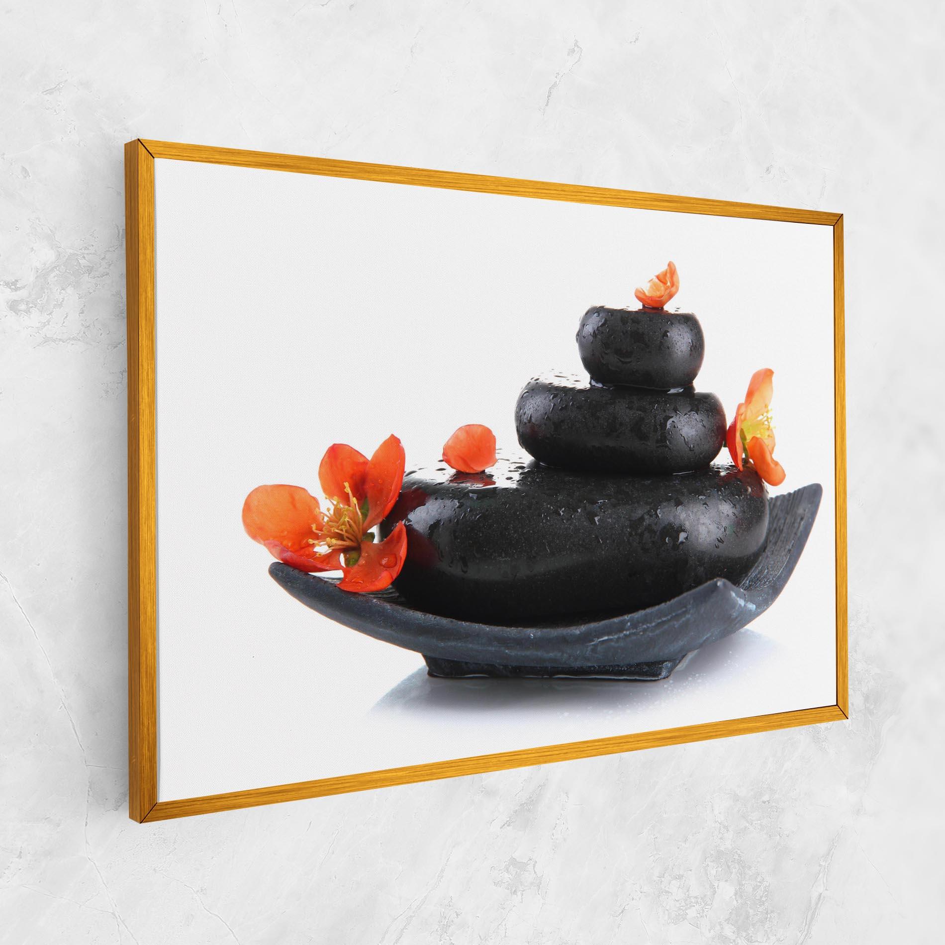 Vászonkép Spa Stones Flowers mockup 1