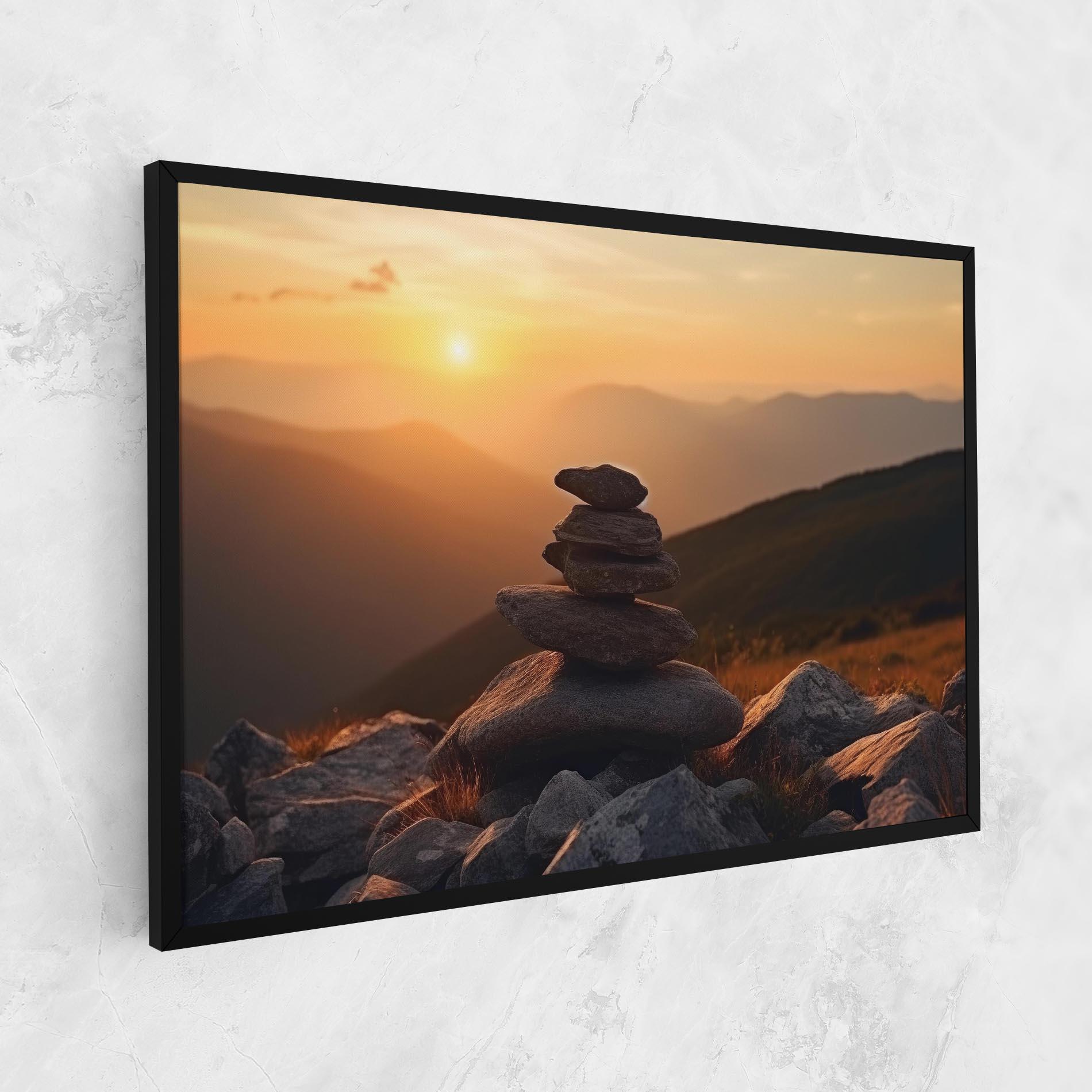 Vászonkép Nature Sunset Stones mockup 1