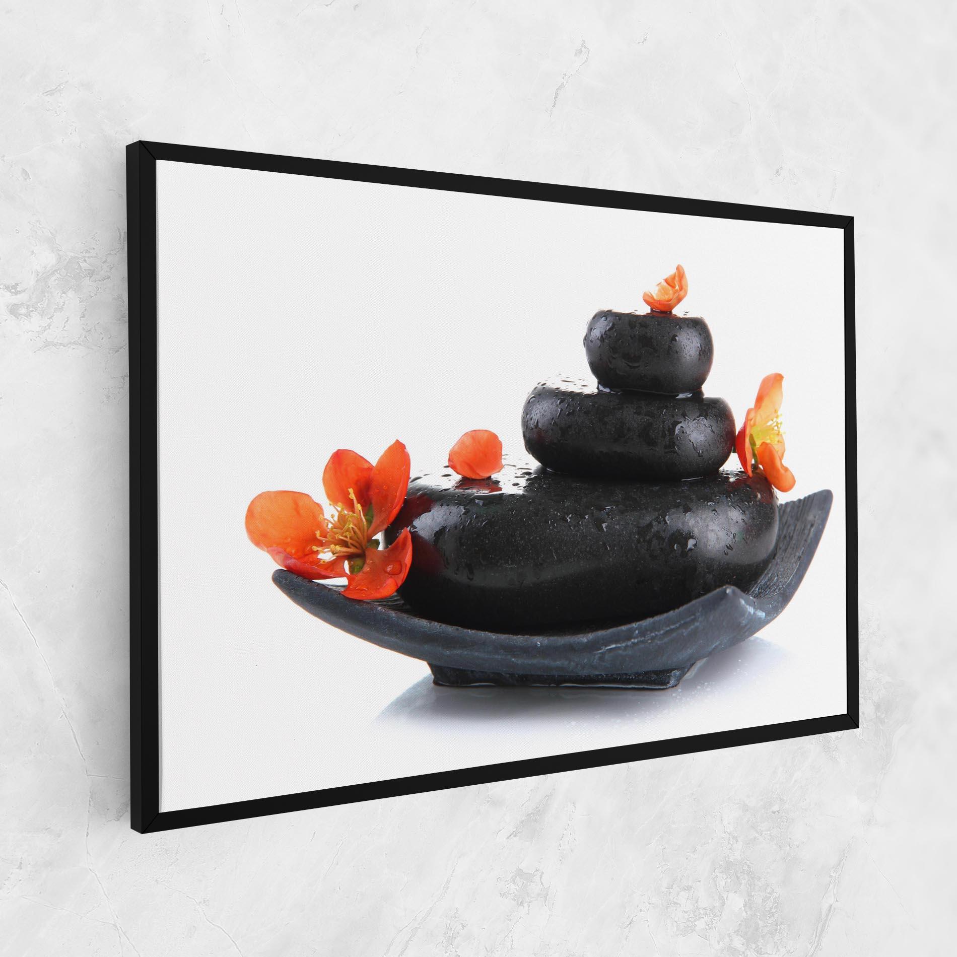 Vászonkép Spa Stones Flowers mockup 1