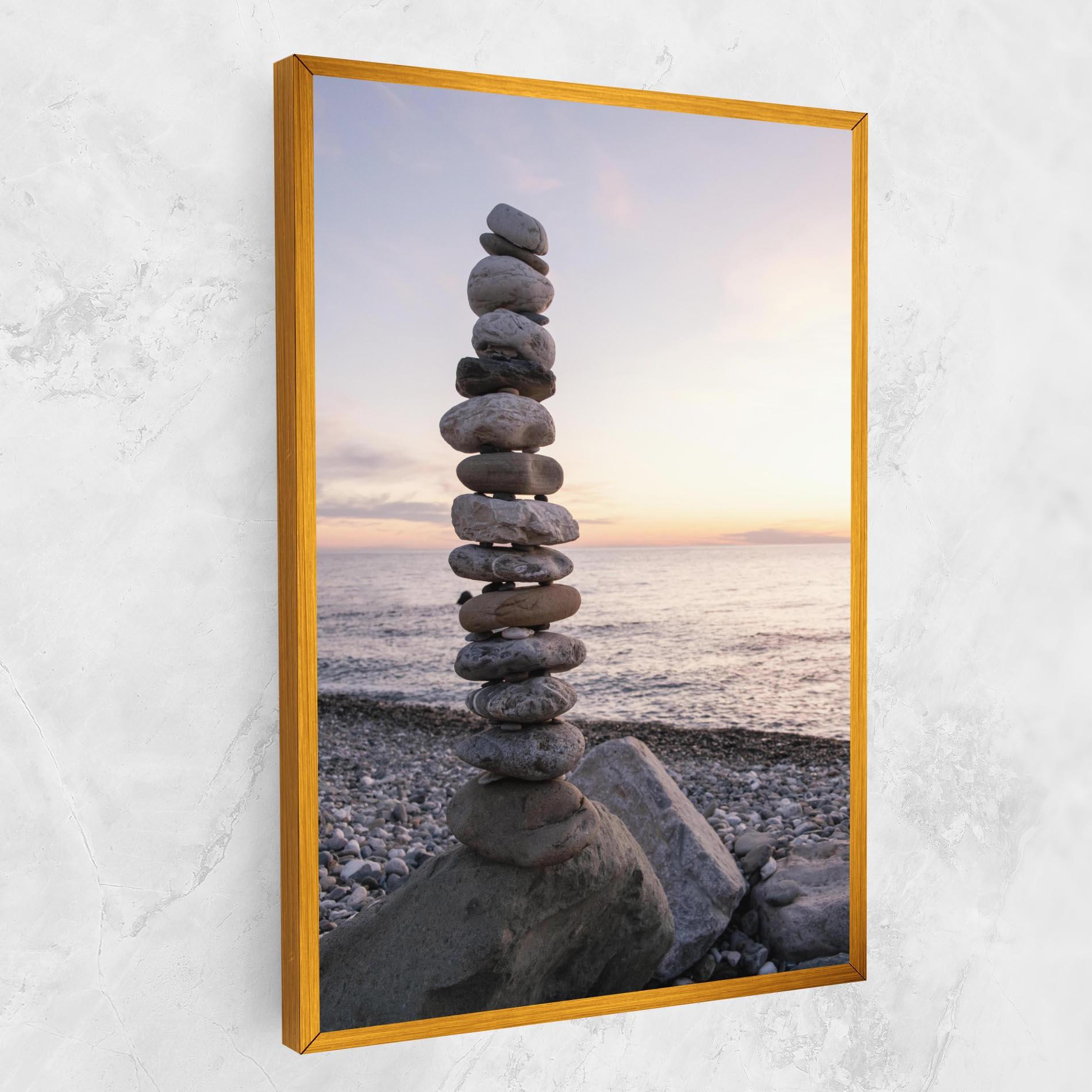 Vászonkép Pebbles Seaside mockup 1