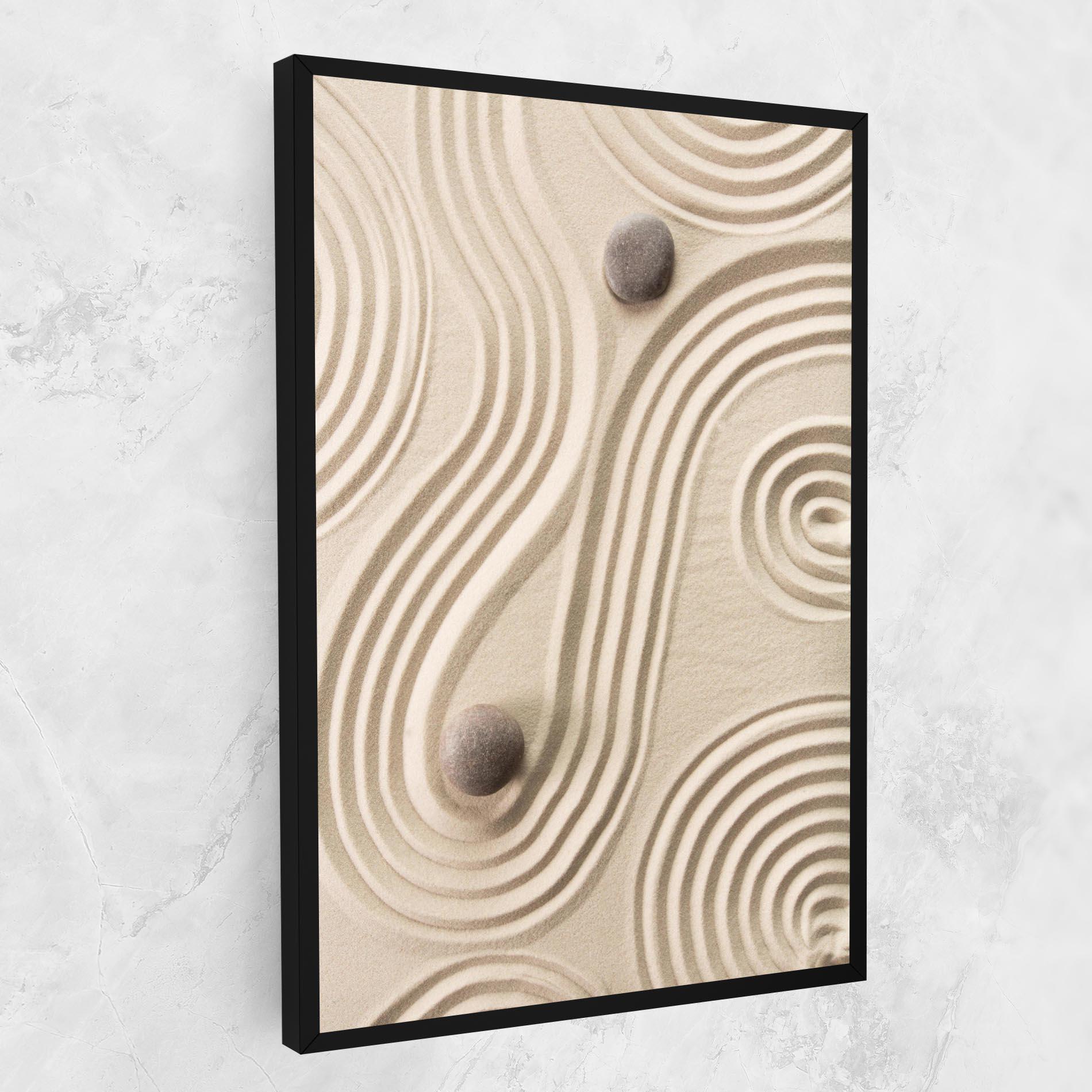 Vászonkép Cream Zen Stones mockup 1