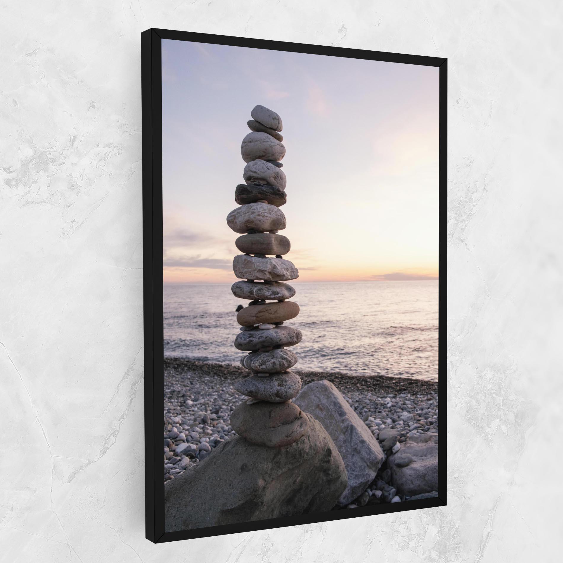 Vászonkép Pebbles Seaside mockup 1