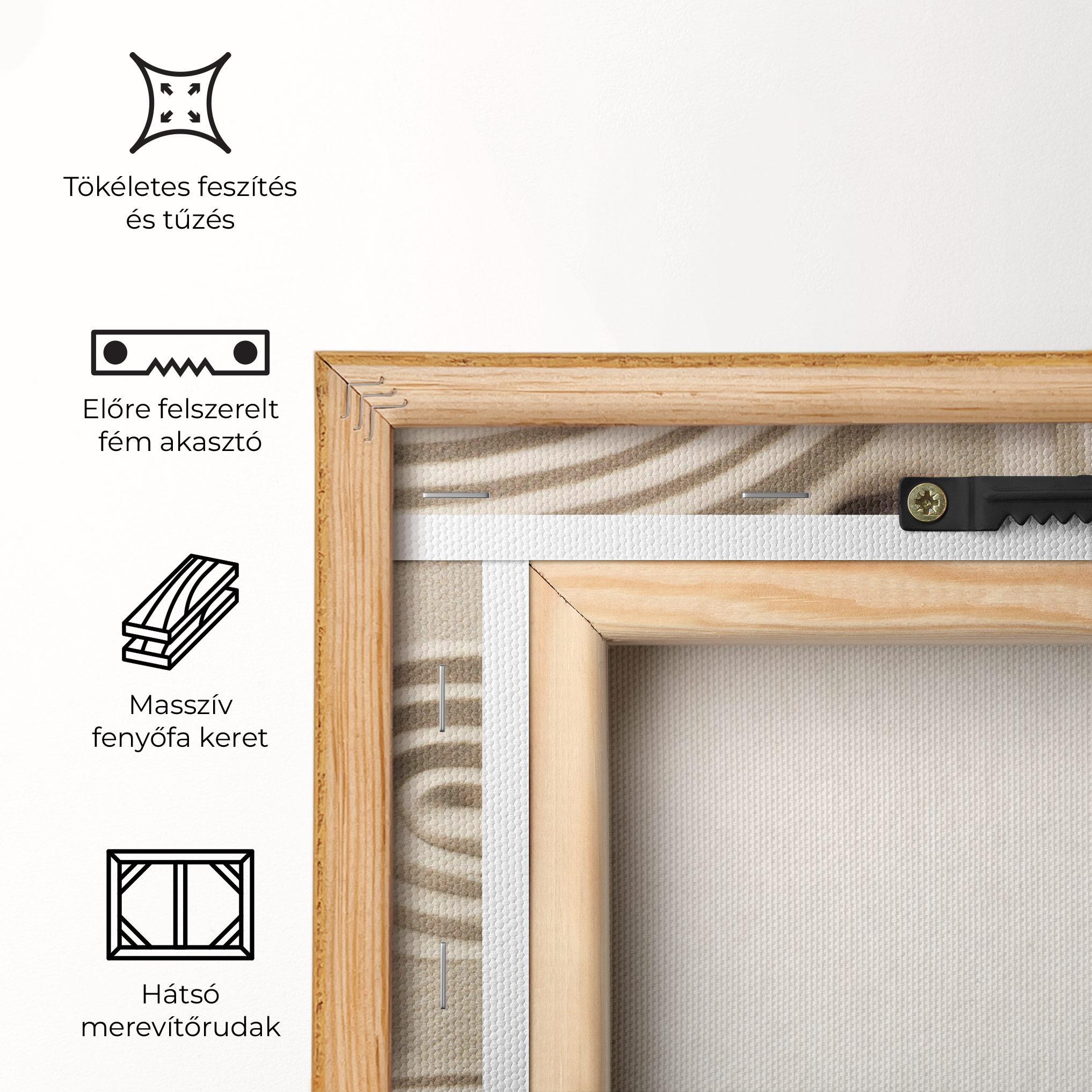 Vászonkép Cream Zen Stones mockup 5