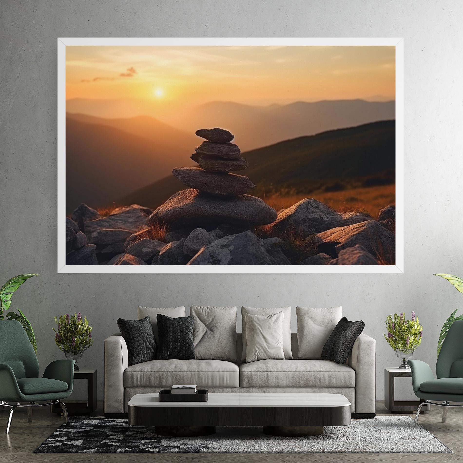 Vászonkép Nature Sunset Stones mockup 7