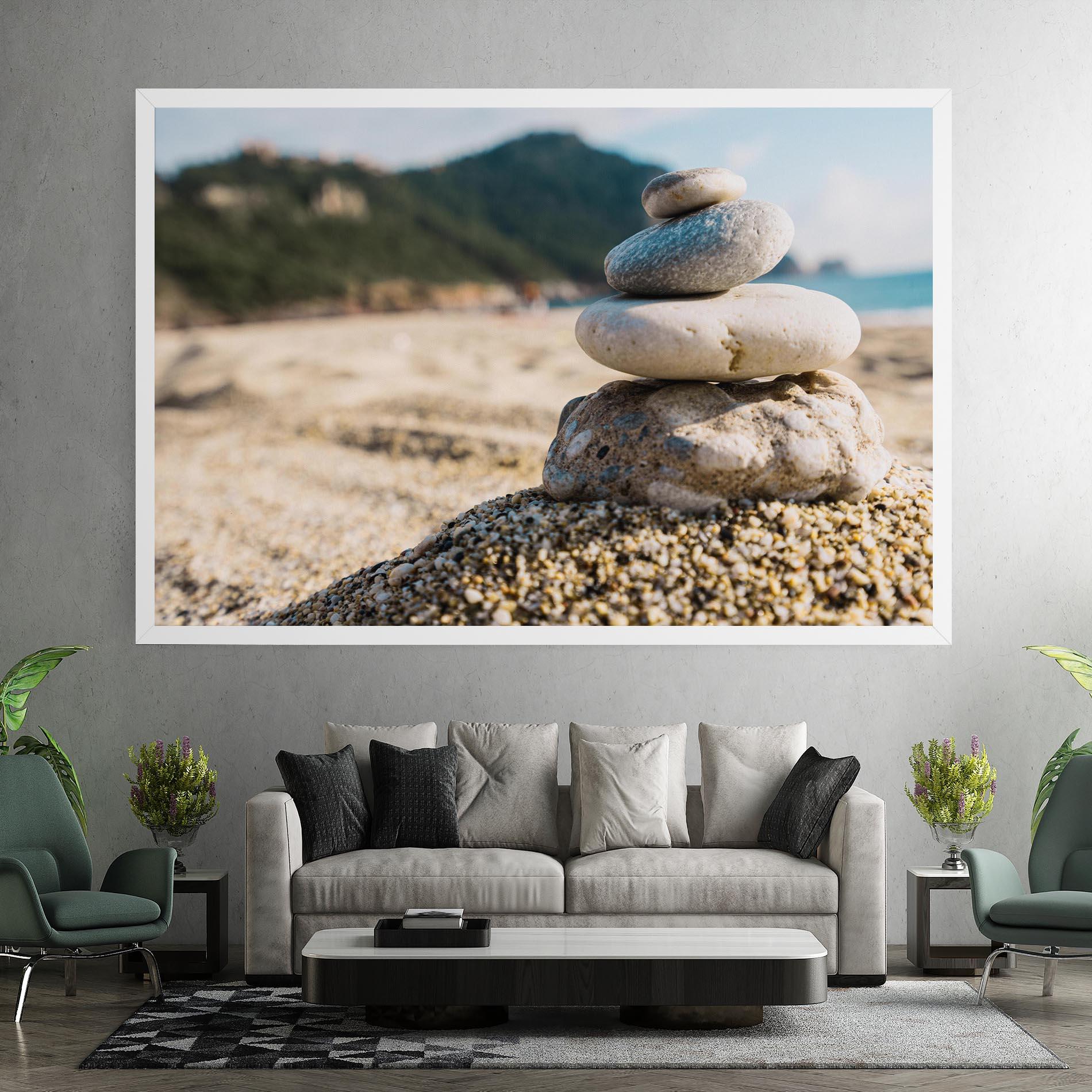 Vászonkép Pyramid Stones Beach mockup 7