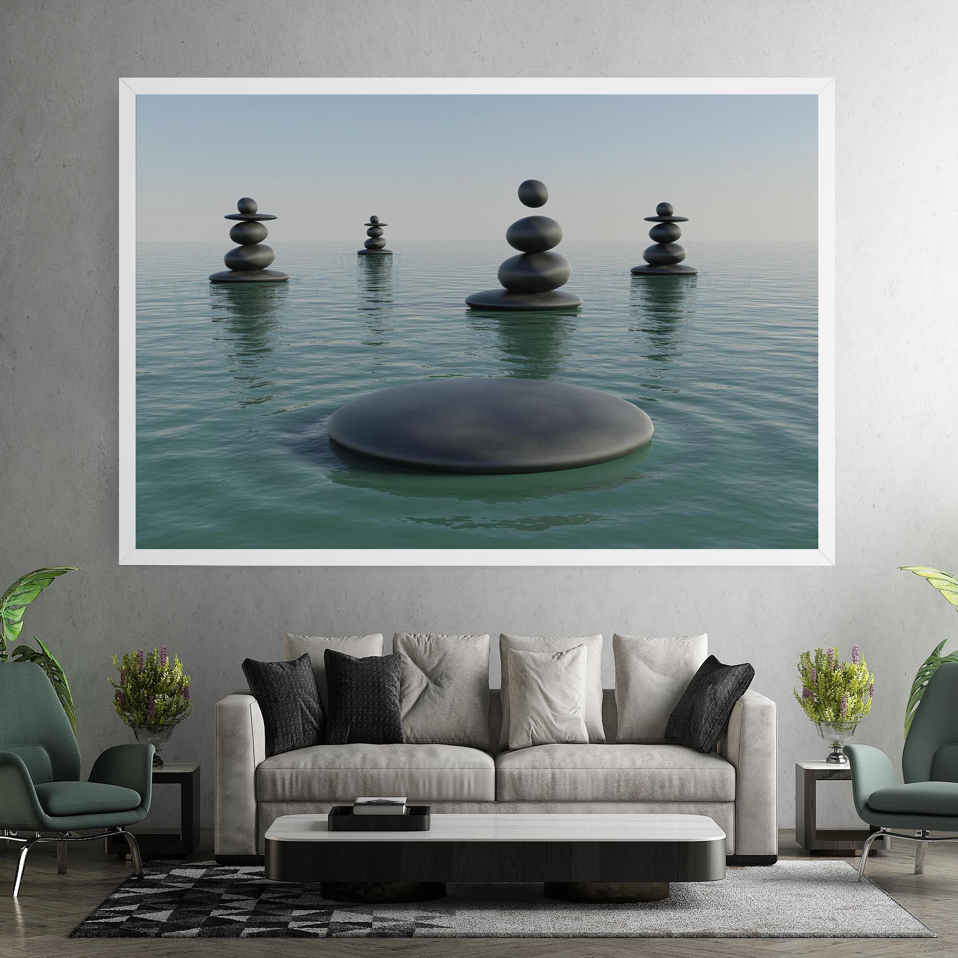 Vászonkép Zen Rock Pool mockup 7