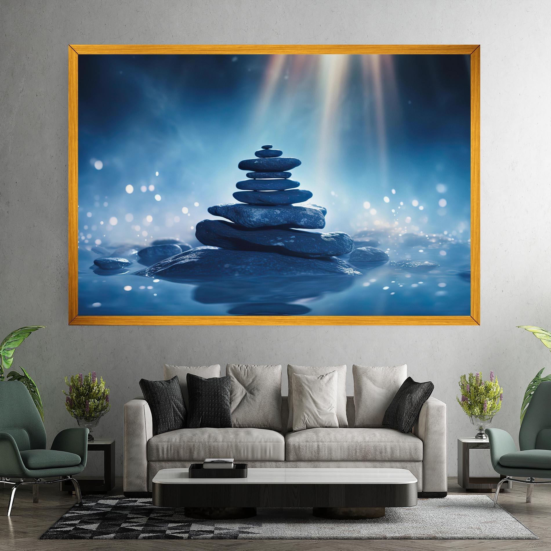 Vászonkép Blue Light Stone mockup 7