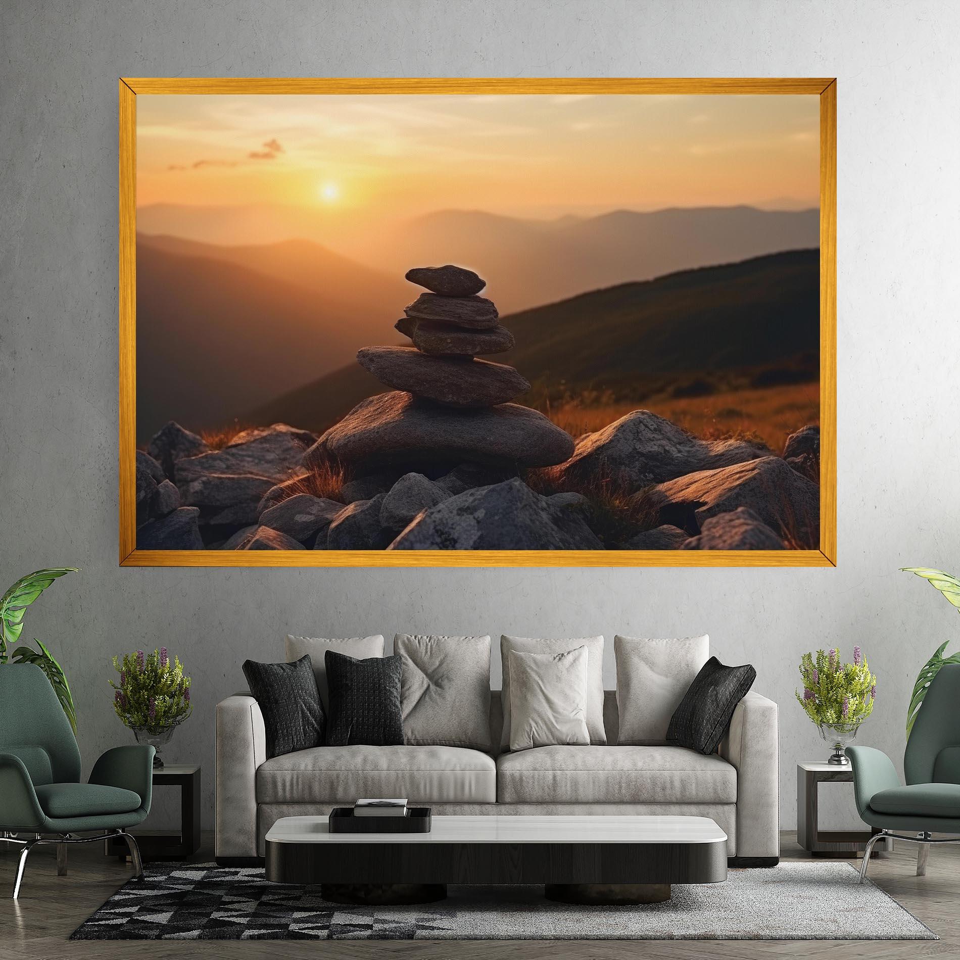 Vászonkép Nature Sunset Stones mockup 7