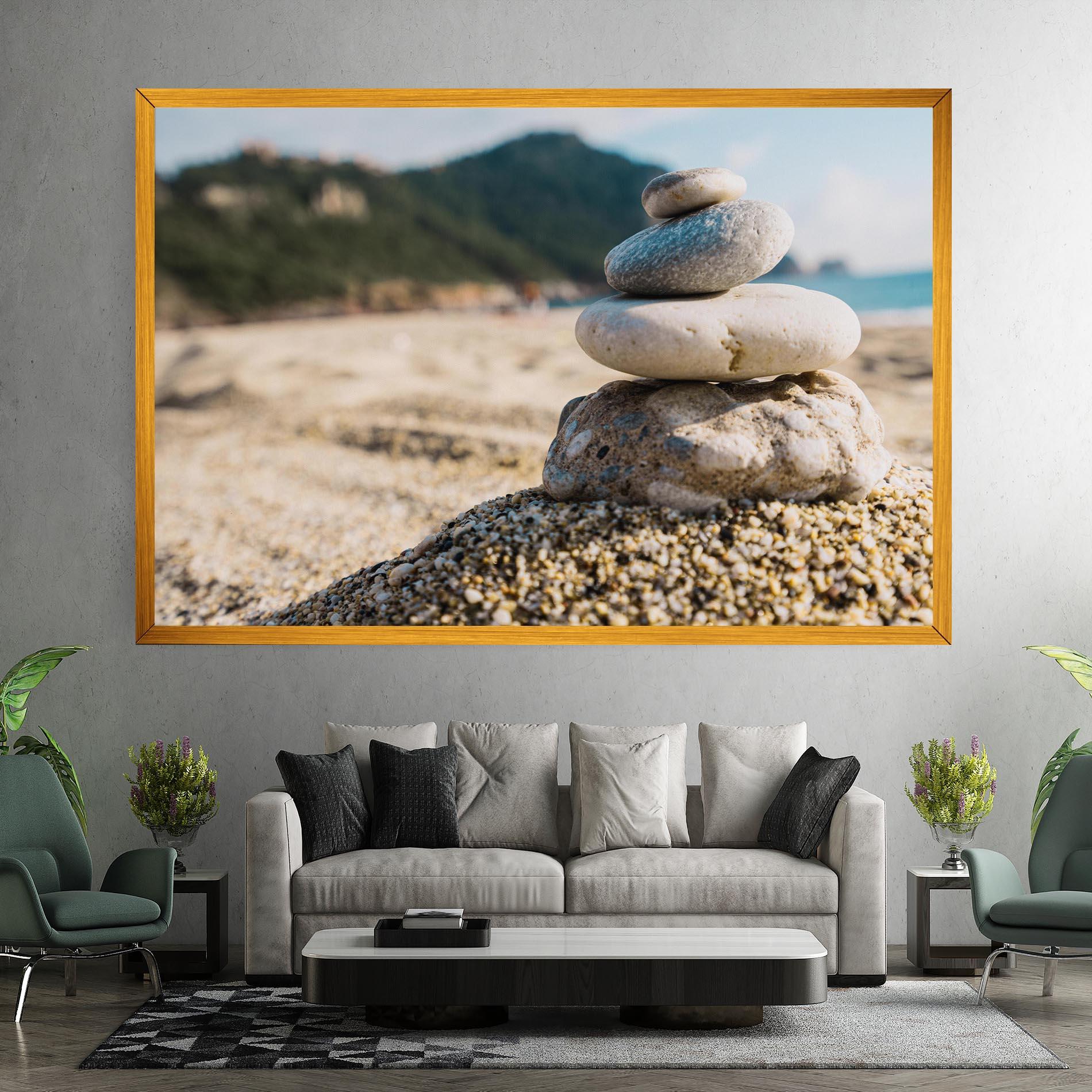 Vászonkép Pyramid Stones Beach mockup 7