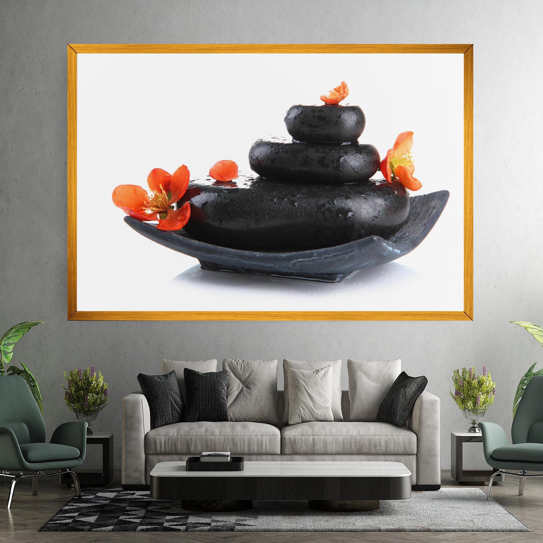 Vászonkép Spa Stones Flowers mockup 7