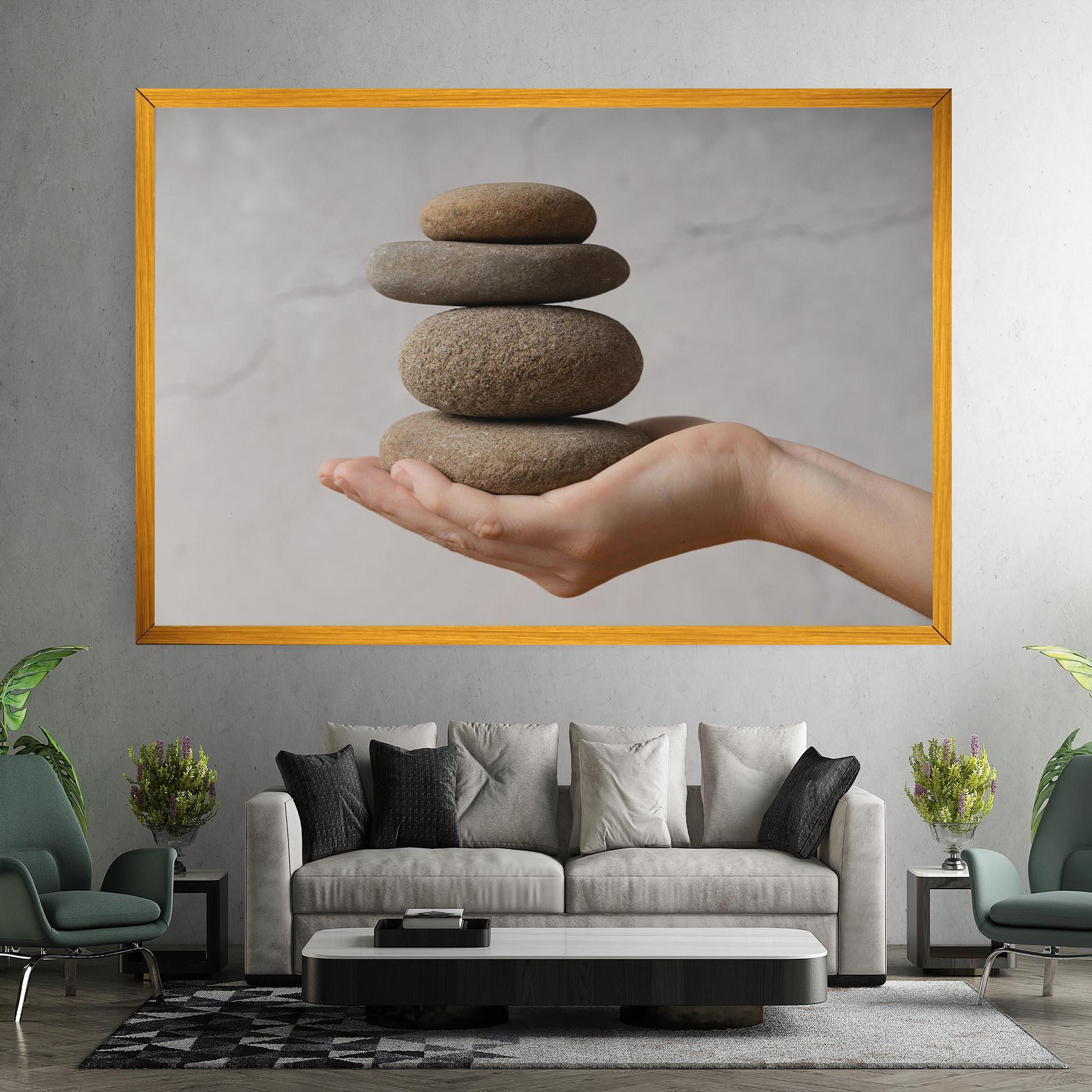 Vászonkép Stones Meditation mockup 7
