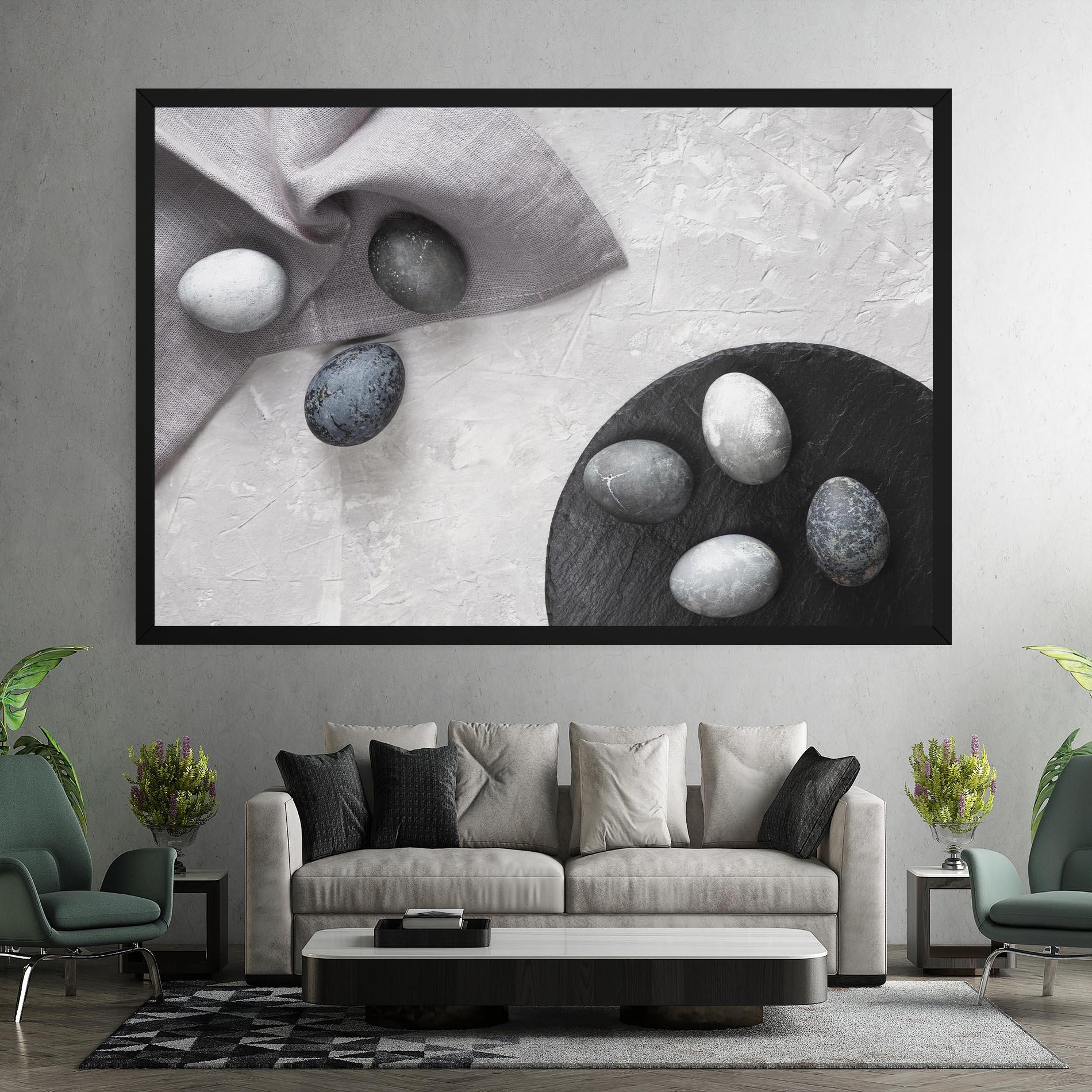 Vászonkép Eggs Stone mockup 7