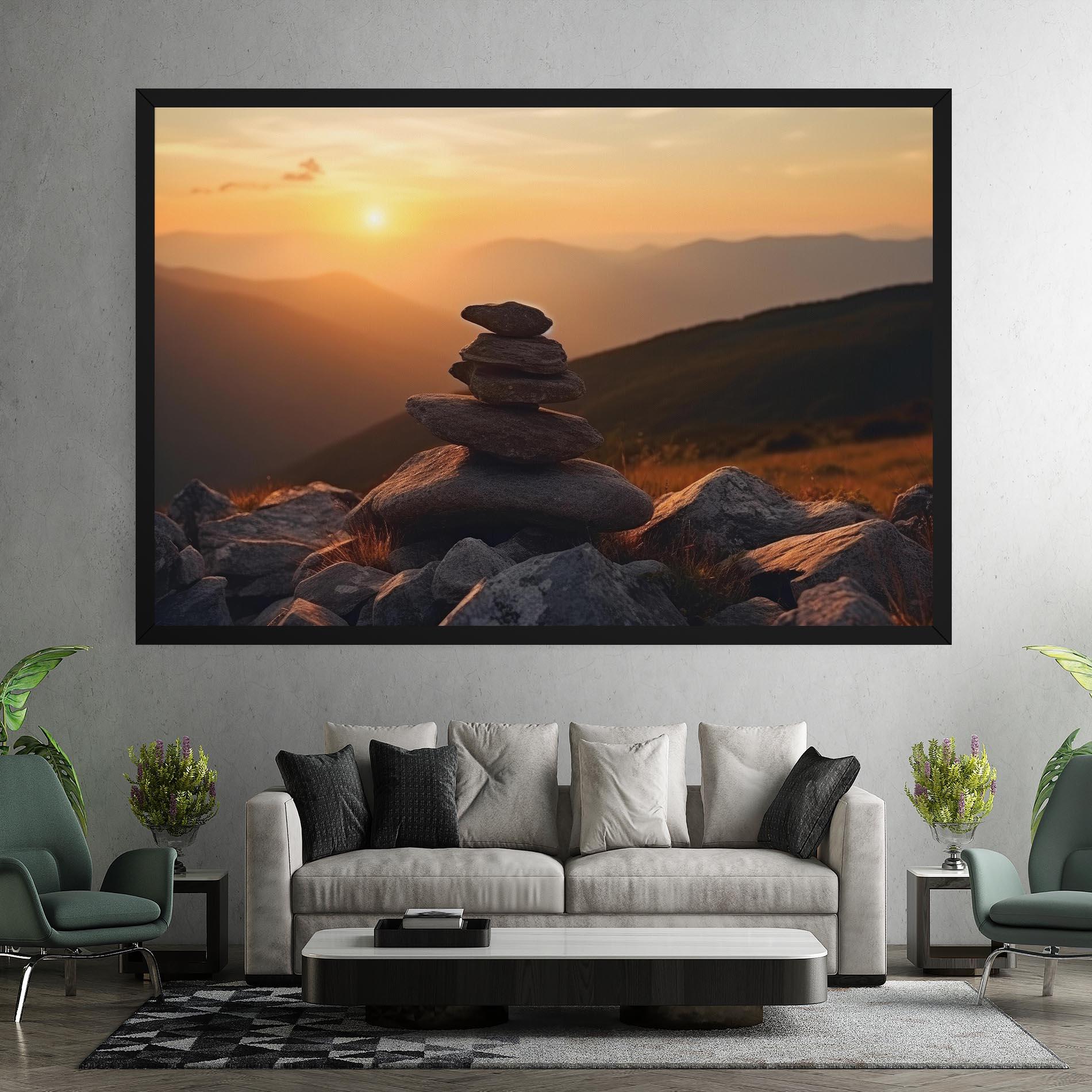 Vászonkép Nature Sunset Stones mockup 7